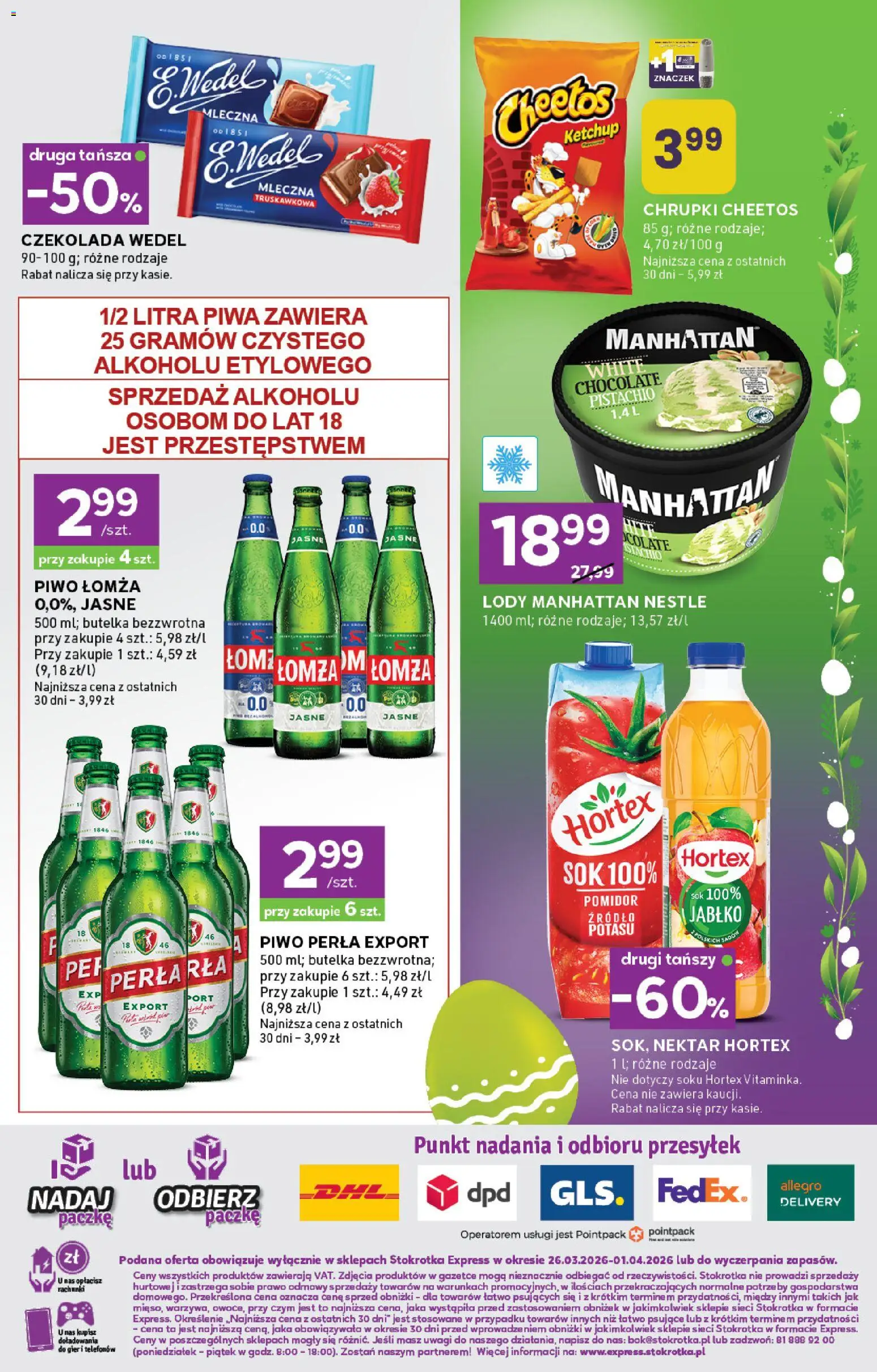 Stokrotka gazetka - Express od 26.03.2026 | Strona: 6 | Produkty: Stokrotka, Chrupki, Czekolada, Lody