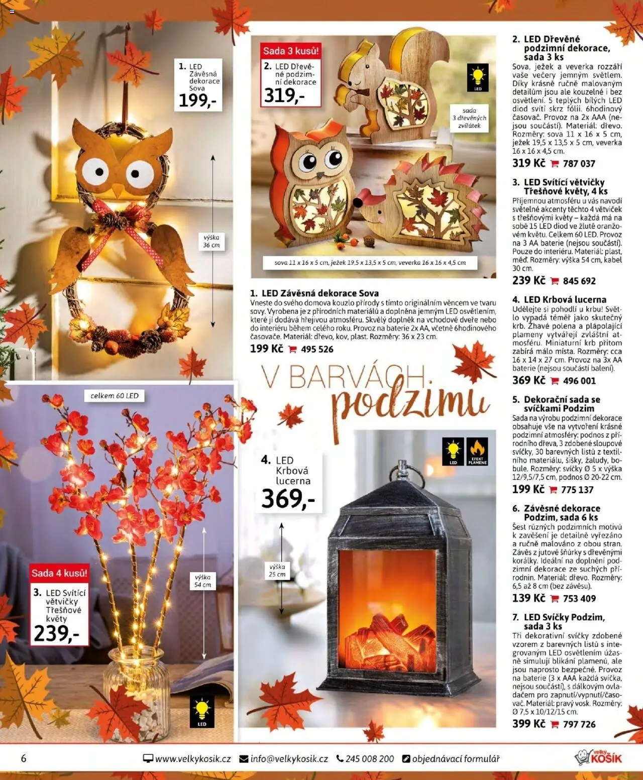 Velký Košík katalog září od 01.09.2025 | Strana: 6 | Produkty: Závěs, Sova, Lucerna, Kabel