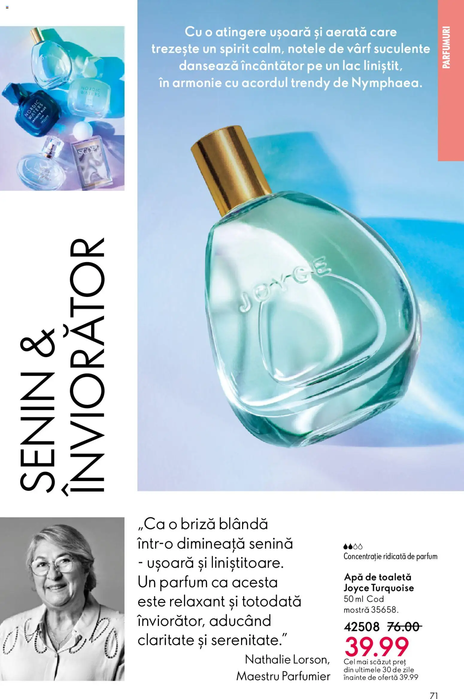 Noul catalog Oriflame – valabil de la 15.04.2026 | Pagină: 71 | Produse: Toaletă, Parfum, Apă de toaletă, Apă