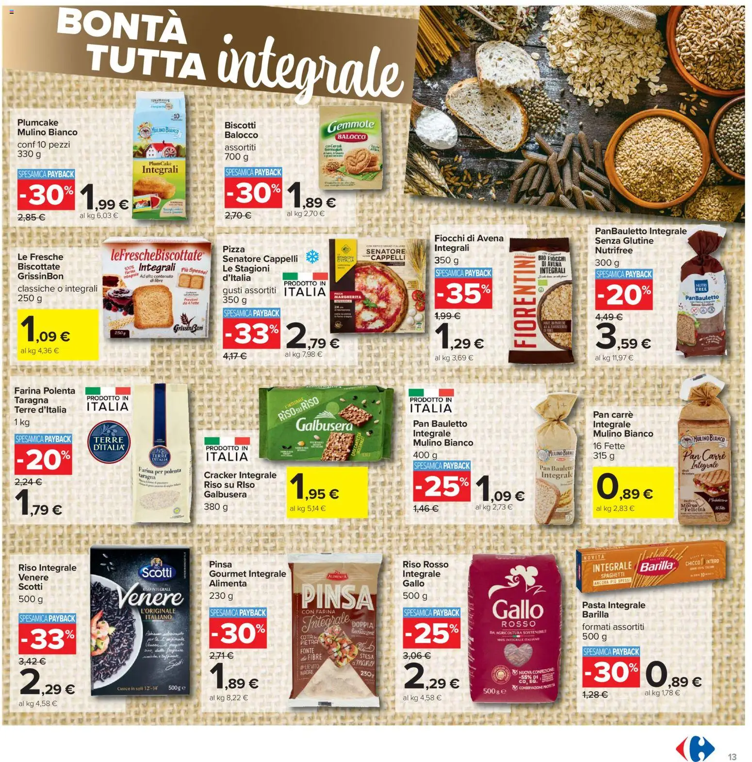 Volantino Carrefour del 02.03.2026 | Pagina: 13 | Prodotti: Pizza, Biscotti, Fiocchi, Plumcake