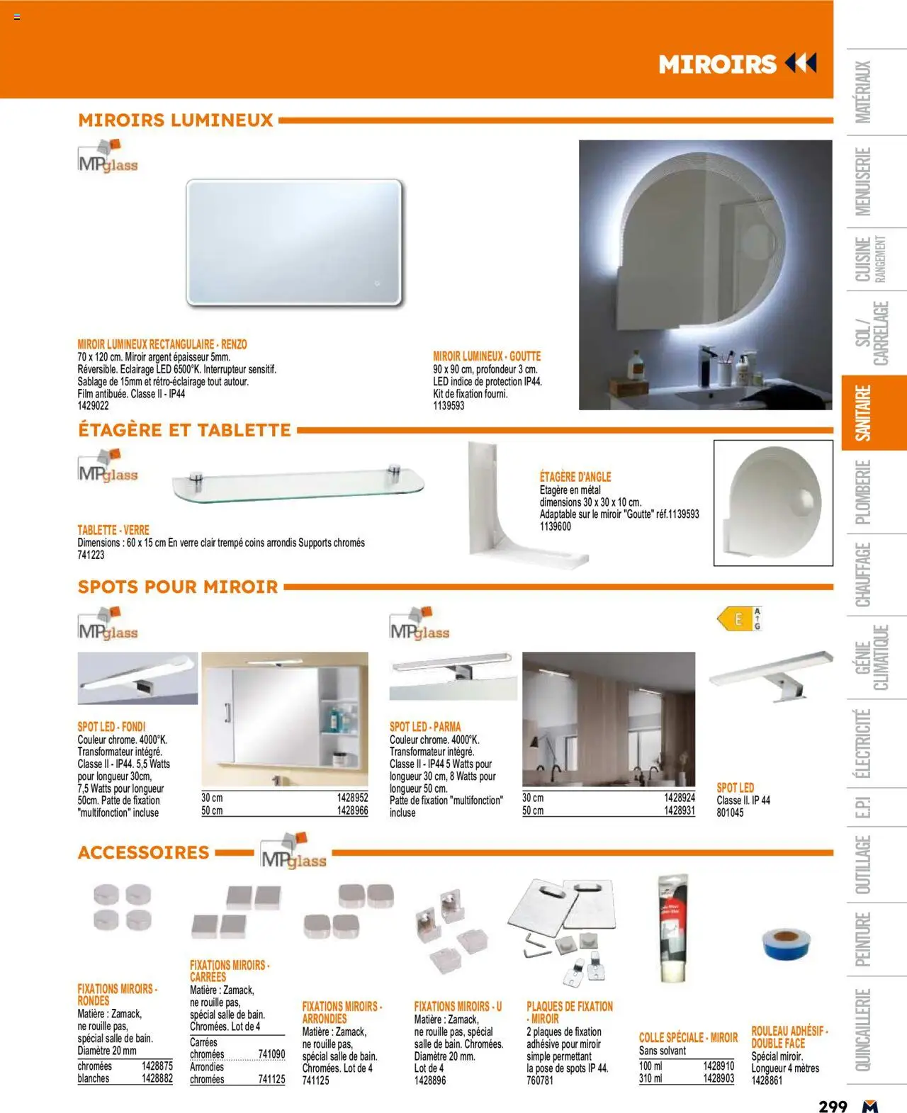  | Page: 299 | Produits: Tablette, Interrupteur, Solvant, Miroir