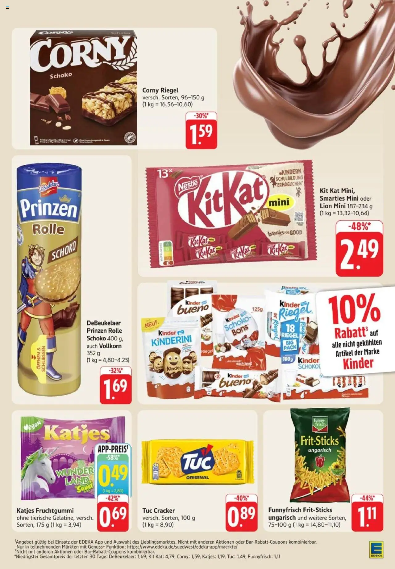 Edeka Prospekt 	 - gültig ab dem 07.07.2025 | Seite: 23 | Produkte: Smarties, Funny frisch, Katjes, Kinder bueno