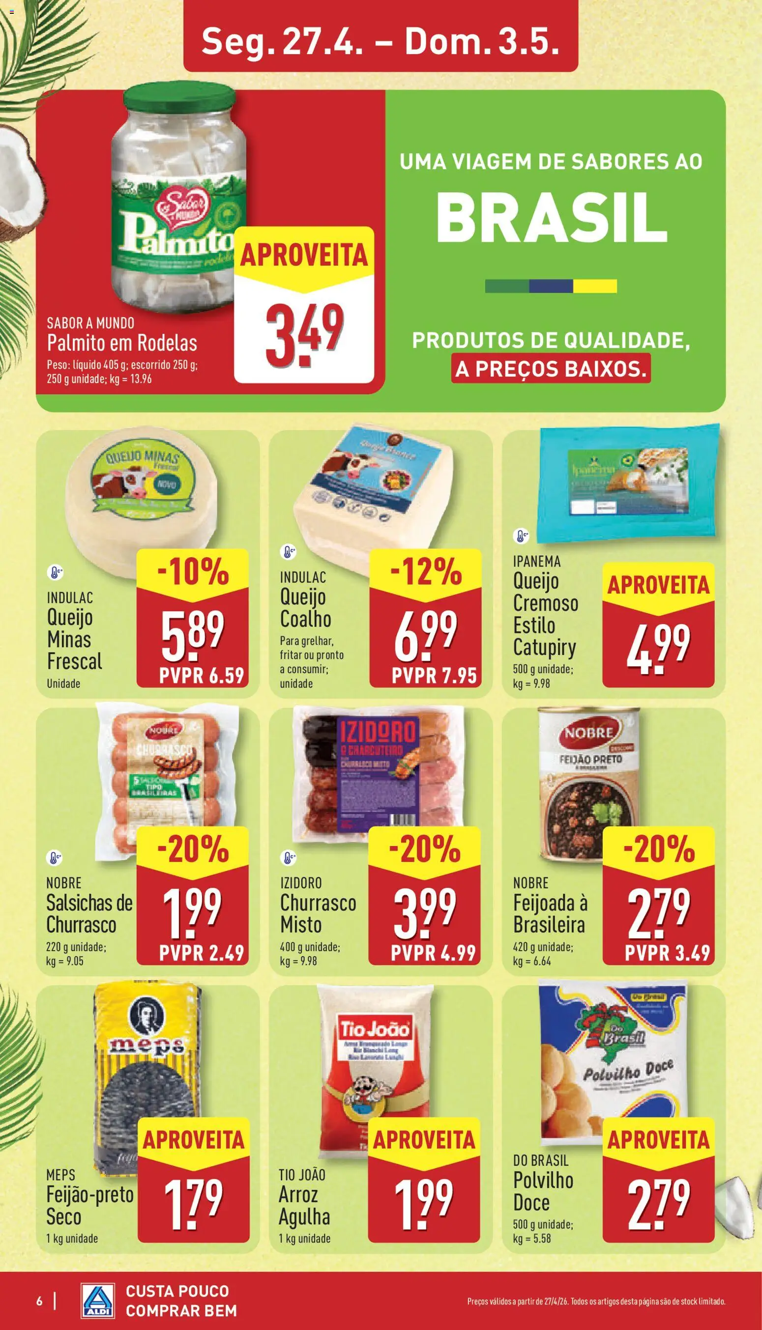 Aldi folheto │ válido de 27.04.2026 | Página: 6 | Produtos: Queijo, Arroz