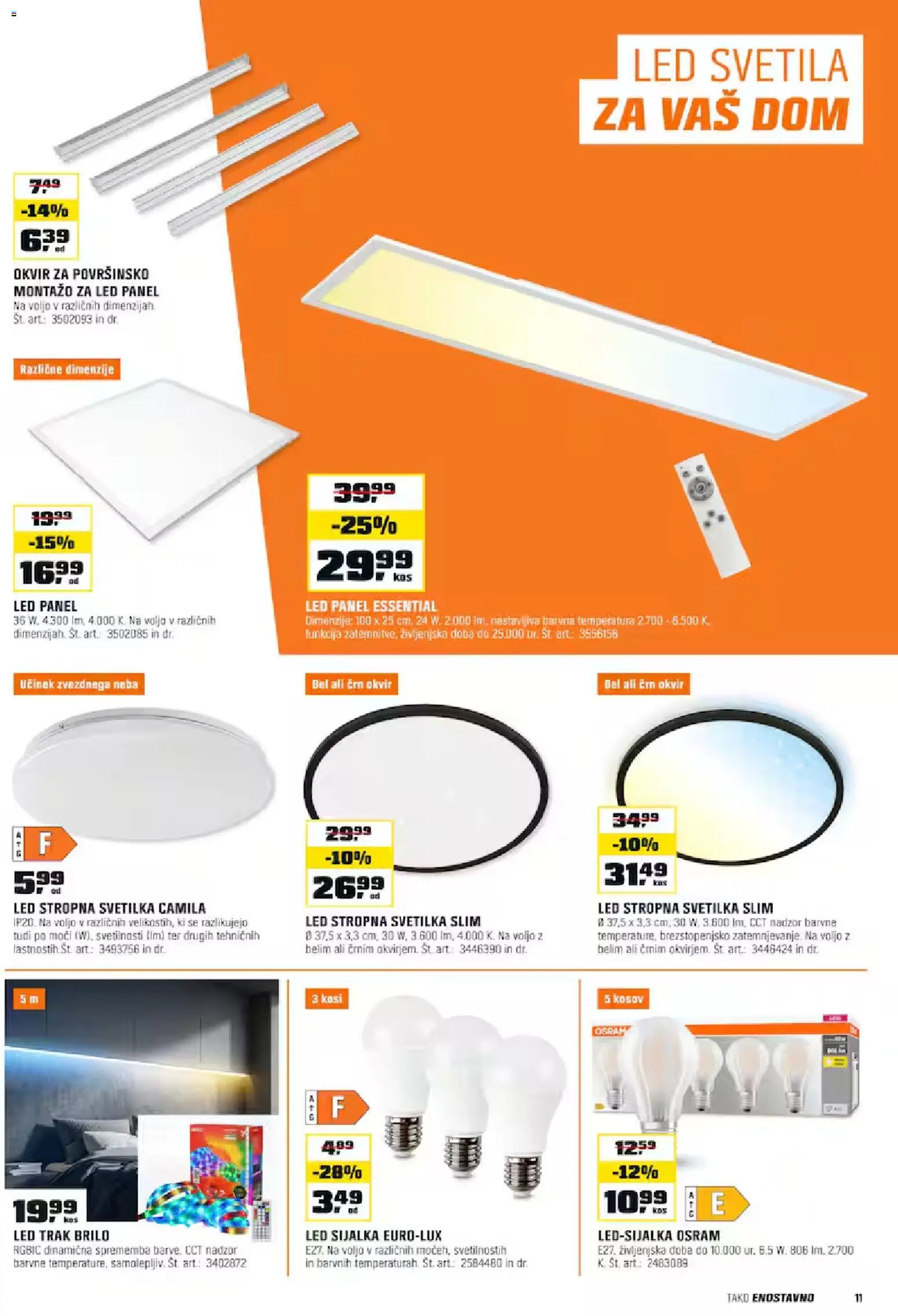 Novi OBI katalog ponudbe – veljaven od 01.10.2025 | Stran: 11 | Izdelki: Okvir, Svetilka