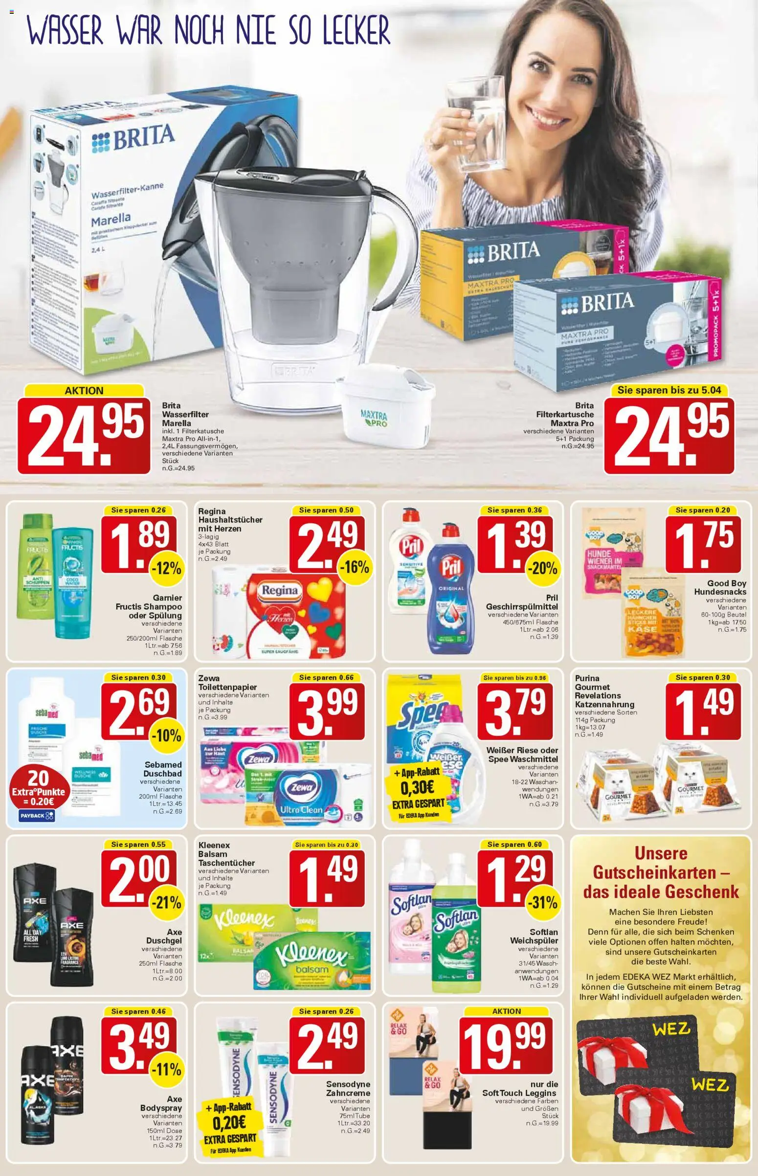 WEZ Prospekt – gültig ab 24.11.2025 | Seite: 15 | Produkte: Duschgel, Wasser, Weichspüler, Pril