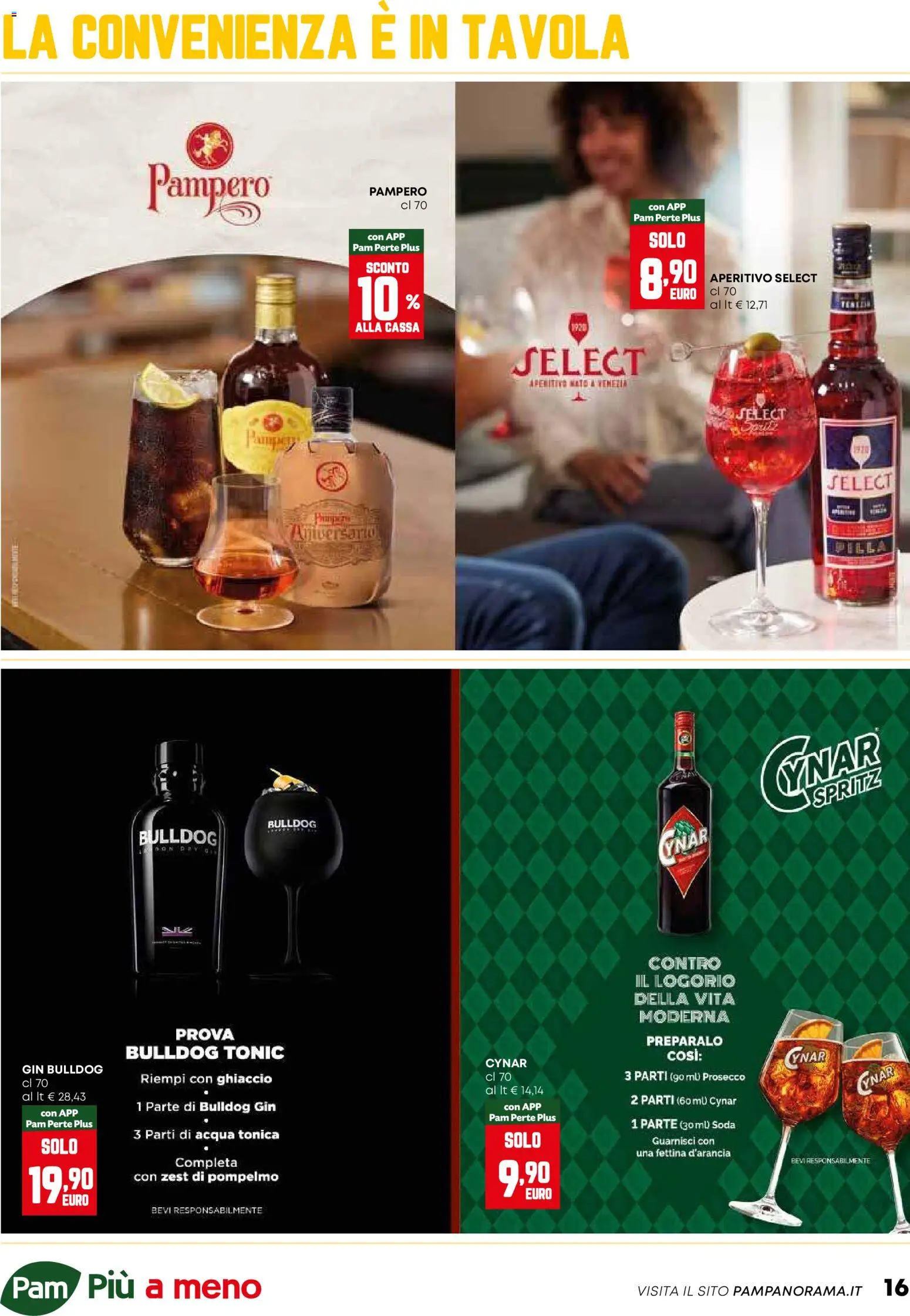 Volantino PAM del 04.12.2025 | Pagina: 16 | Prodotti: Acqua tonica, Prosecco, Pompelmo, Aperitivo