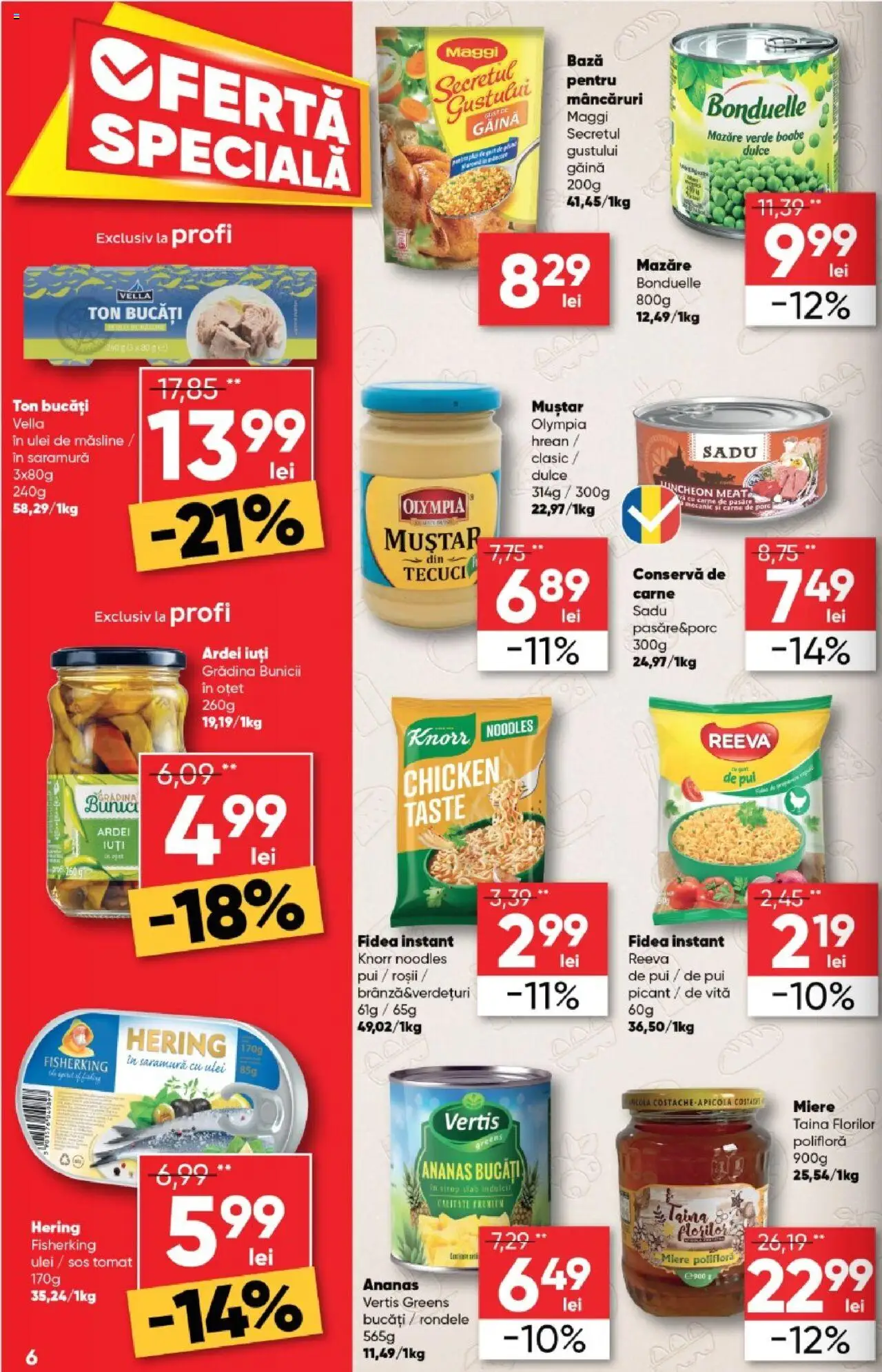 Noul catalog Profi – valabil de la 01.10.2025 | Pagină: 6 | Produse: Măsline, Ardei, Ananas, Sos