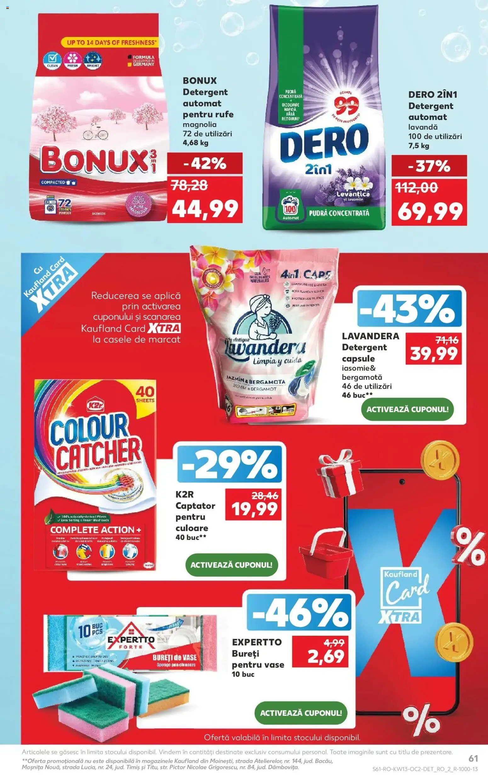 Noul catalog Kaufland – valabil de la 25.03.2026 | Pagină: 61 | Produse: Pomelo, Kedi Ödül Oyuncakları, Pudră, Detergent