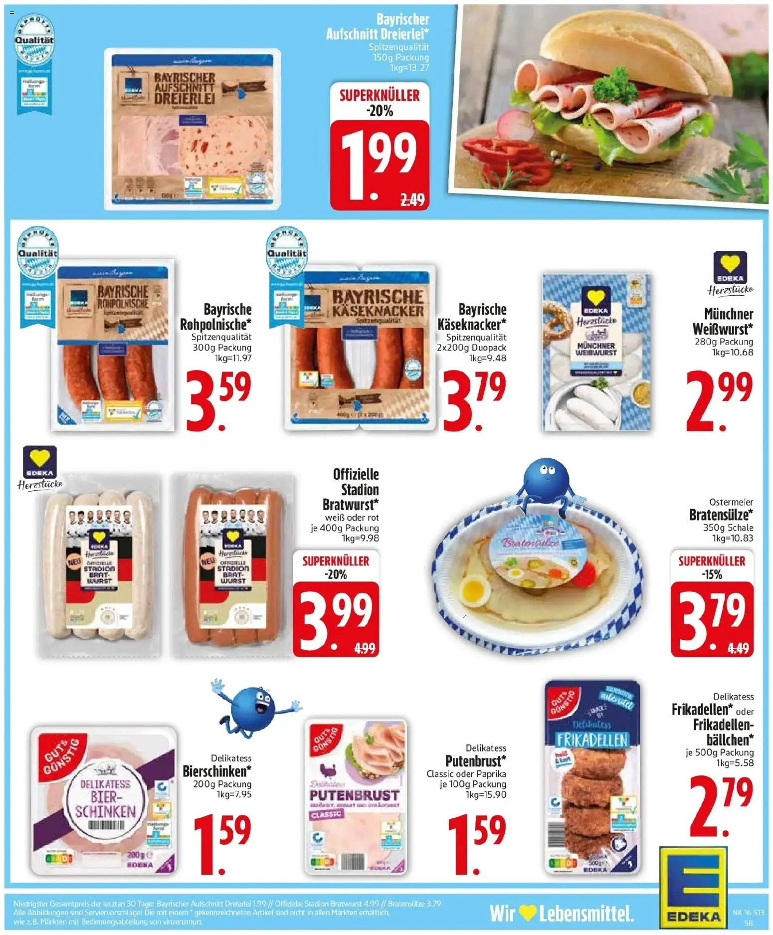 Edeka prospekt München	 – gültig ab 13.04.2026 | Seite: 15 | Produkte: Bier, Paprika, Wurst, Schinken