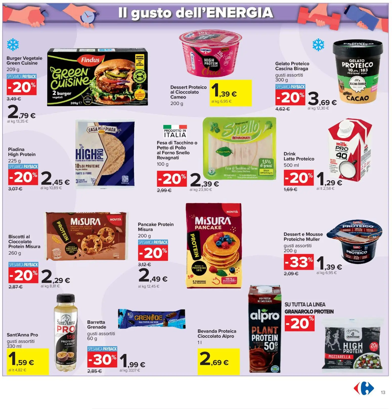 Volantino Carrefour del 02.01.2026 | Pagina: 13 | Prodotti: Fiocchi, Tacchino, Piadina, Cacao