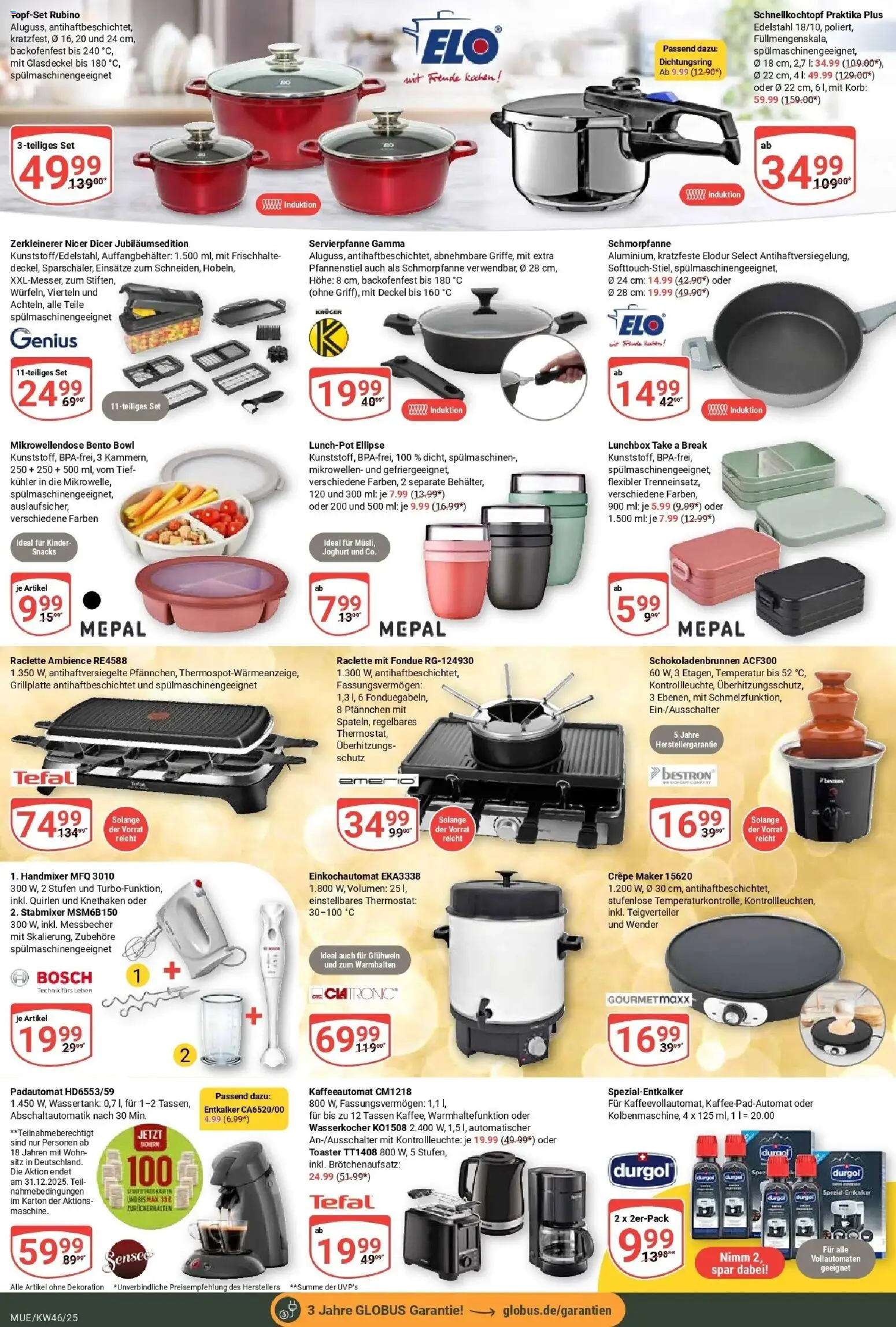 Globus prospekt Mühldorf	 – gültig ab 10.11.2025 | Seite: 20 | Produkte: Toaster, Joghurt, Korb, Fondue