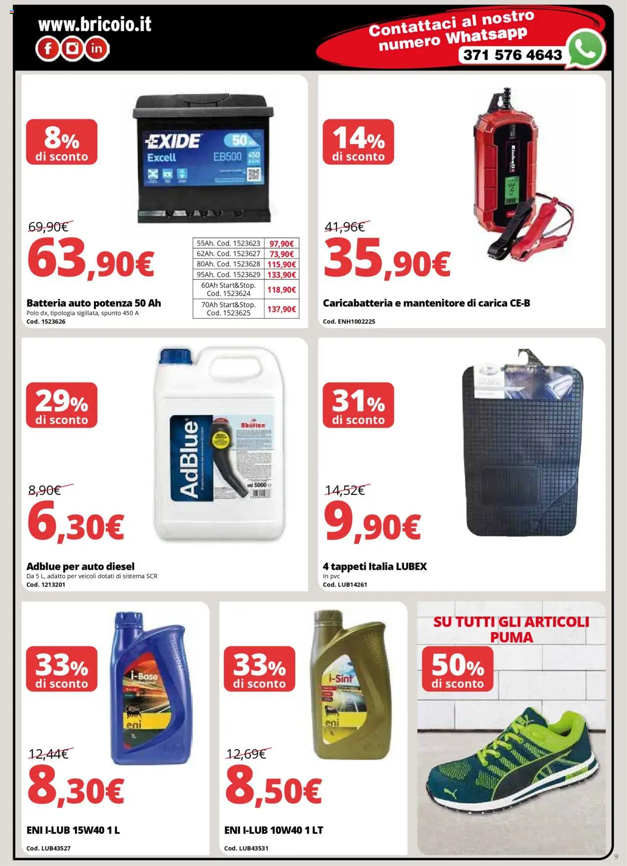 Volantino Brico io del 16.10.2025 | Pagina: 9 | Prodotti: Polo, Batteria