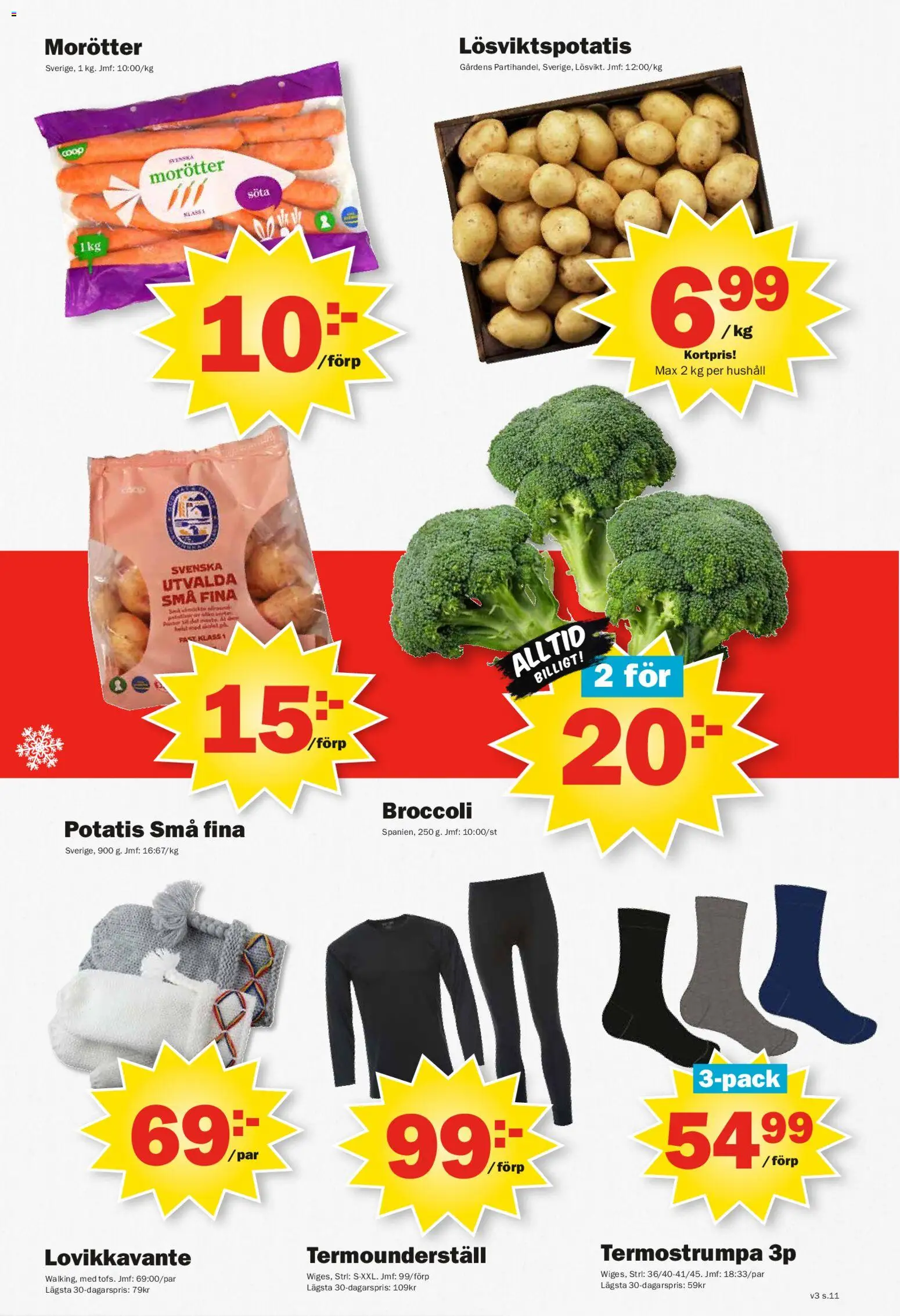 Pekås reklamblad aktuell från 12.01.2026 | Sida: 11 | Produkter: Potatis, Broccoli