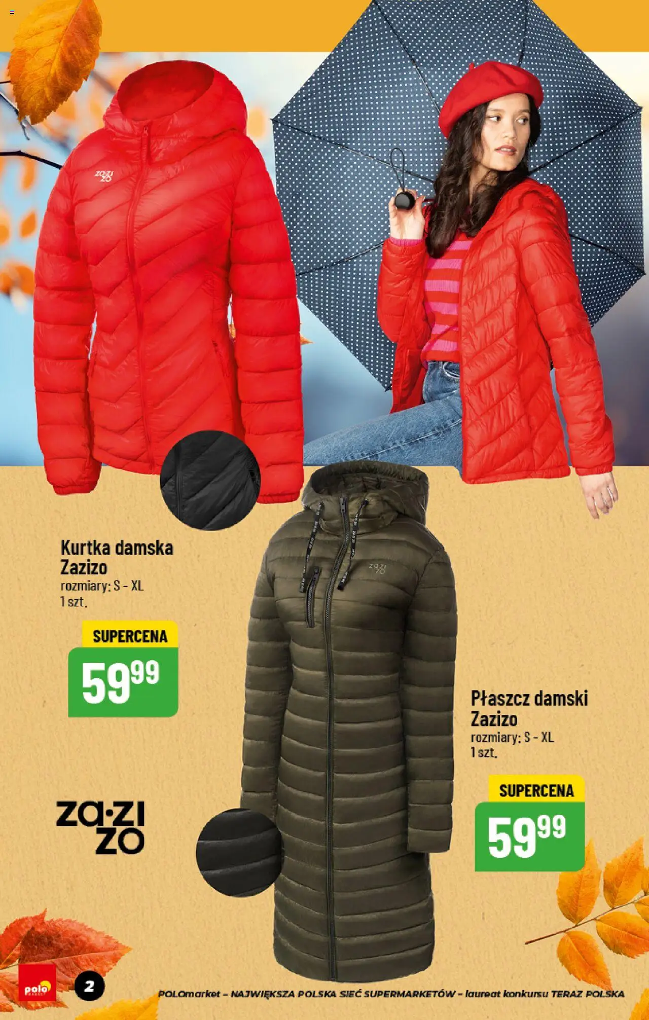 POLOmarket Gazetka - Jesień od 12.09.2025 | Strona: 2 | Produkty: Kurtka, Płaszcz