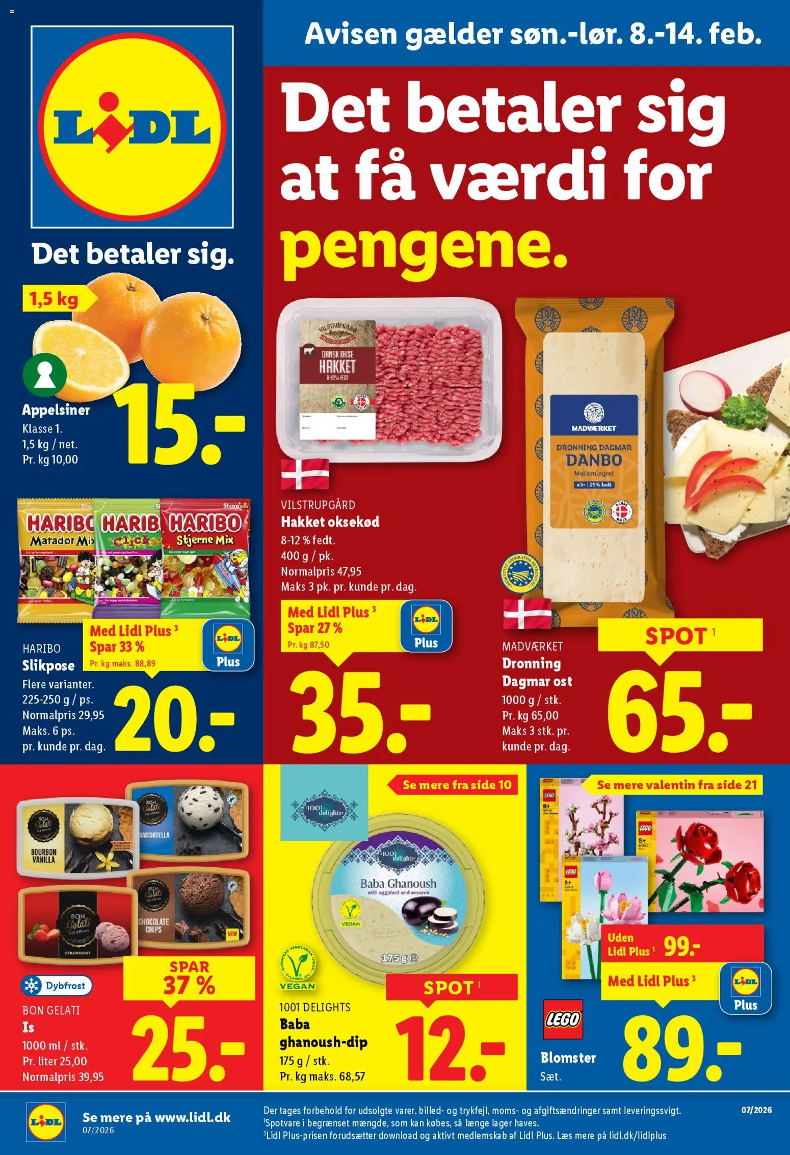 Lidl tilbudsavis – gyldig fra 12.02.2026 | Side: 16 | Produkter: Ost, Appelsiner, Chips, Oksekød