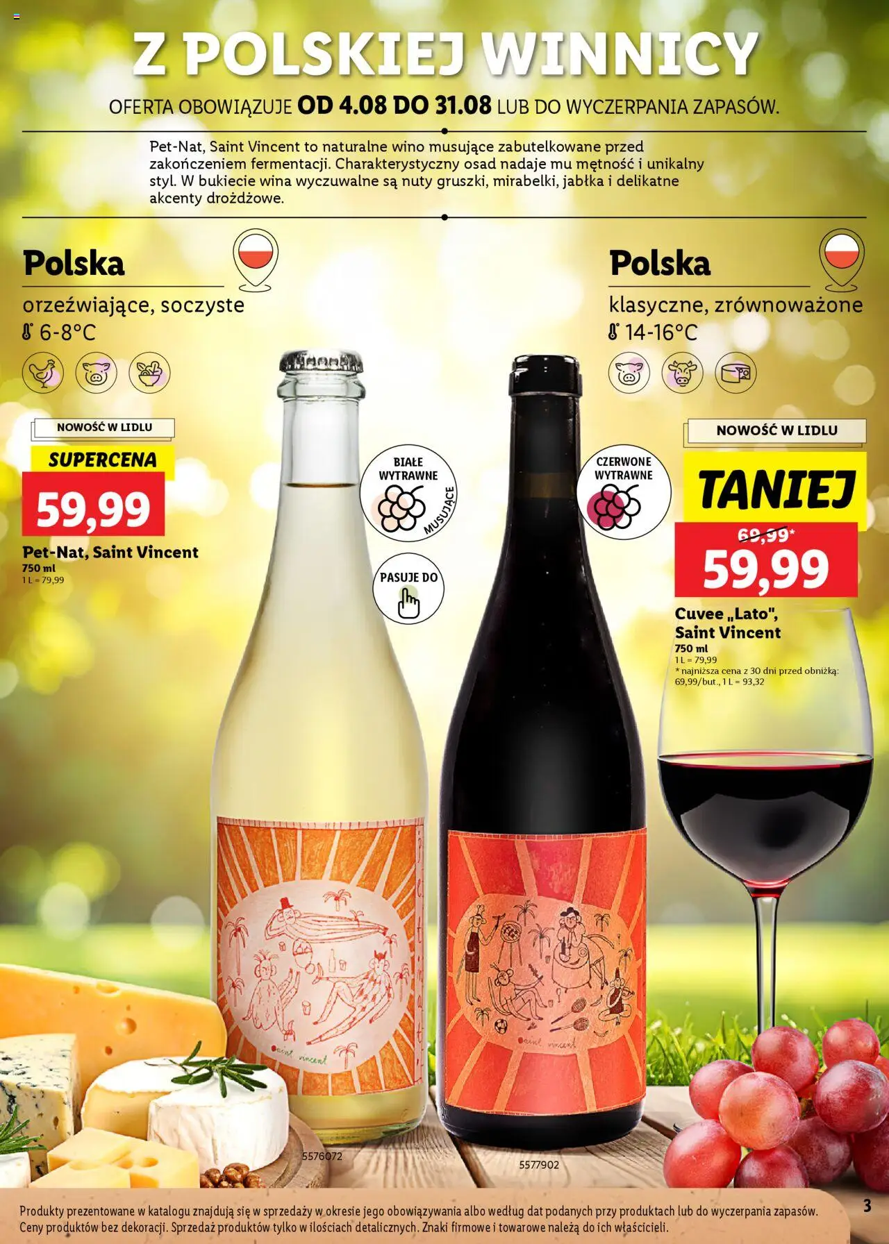 Lidl Katalog karta win od 04.08.2025 | Strona: 3 | Produkty: Wino, Jabłka