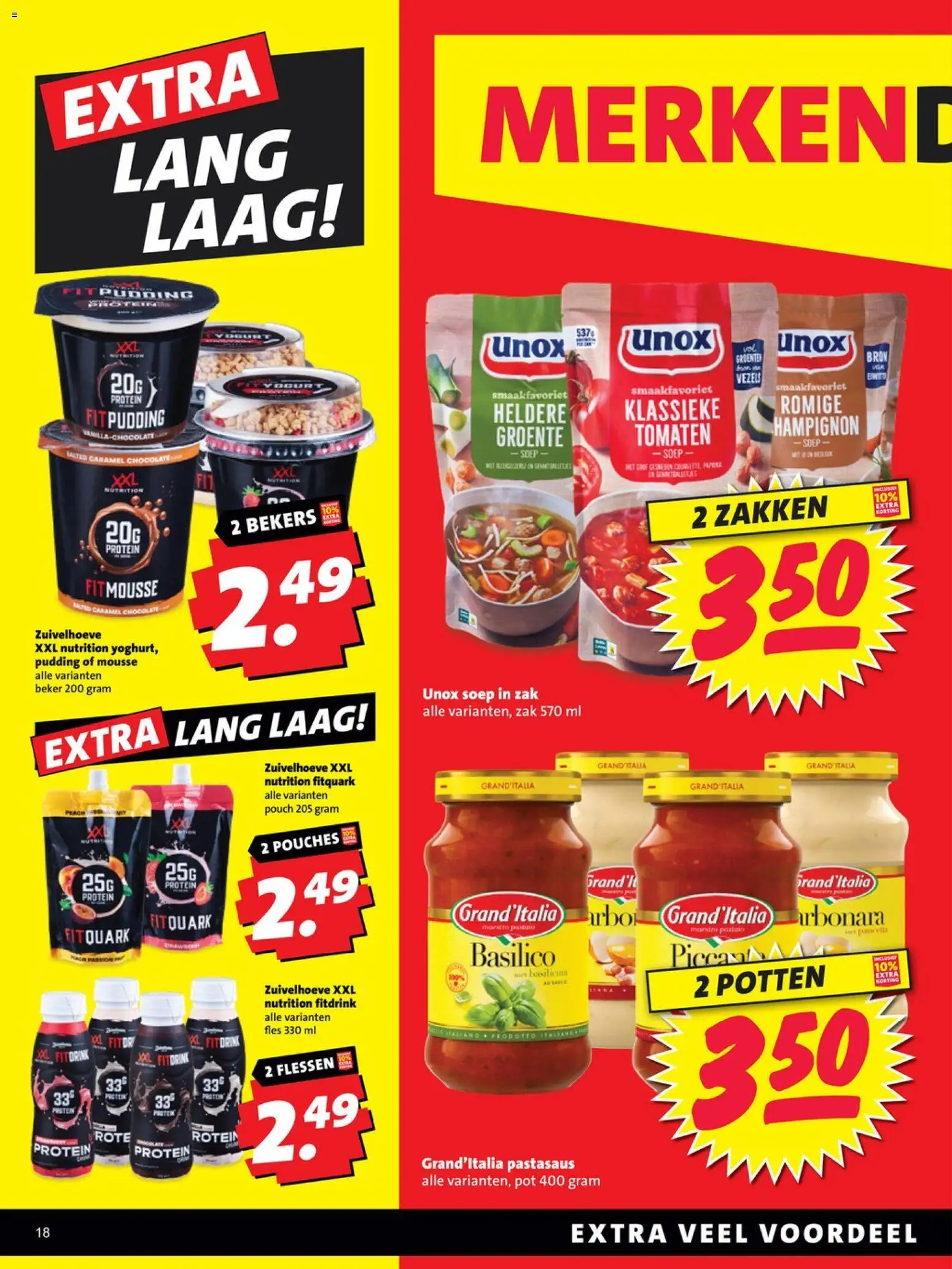 {H1} | Pagina: 18 | Producten: Tomaten, Pot, Zak, Pudding