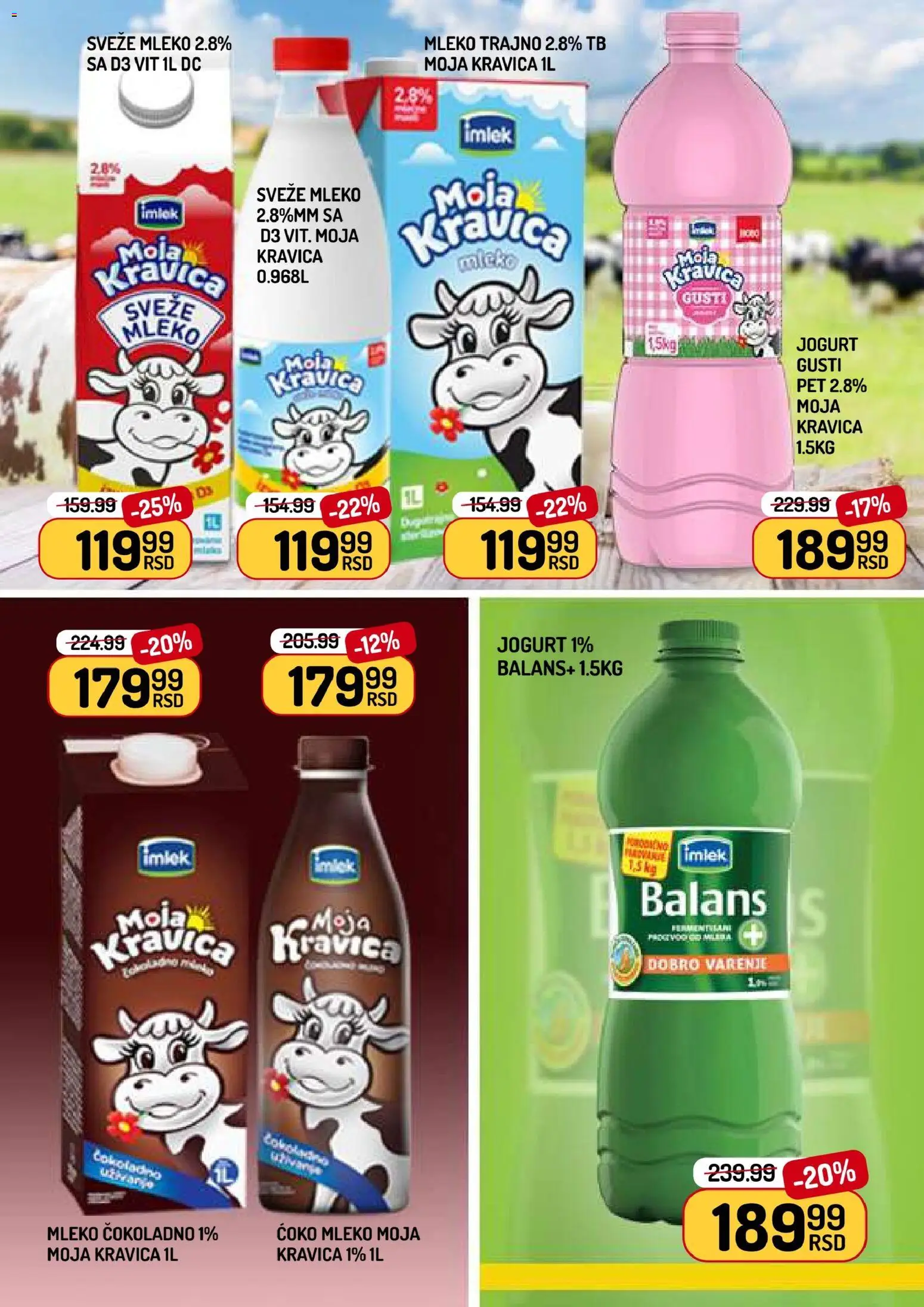 Aman katalog - važi od 20.03.2026 | Strana: 6 | Proizvode: Sveže mleko, Moja kravica, Mleko, Jogurt