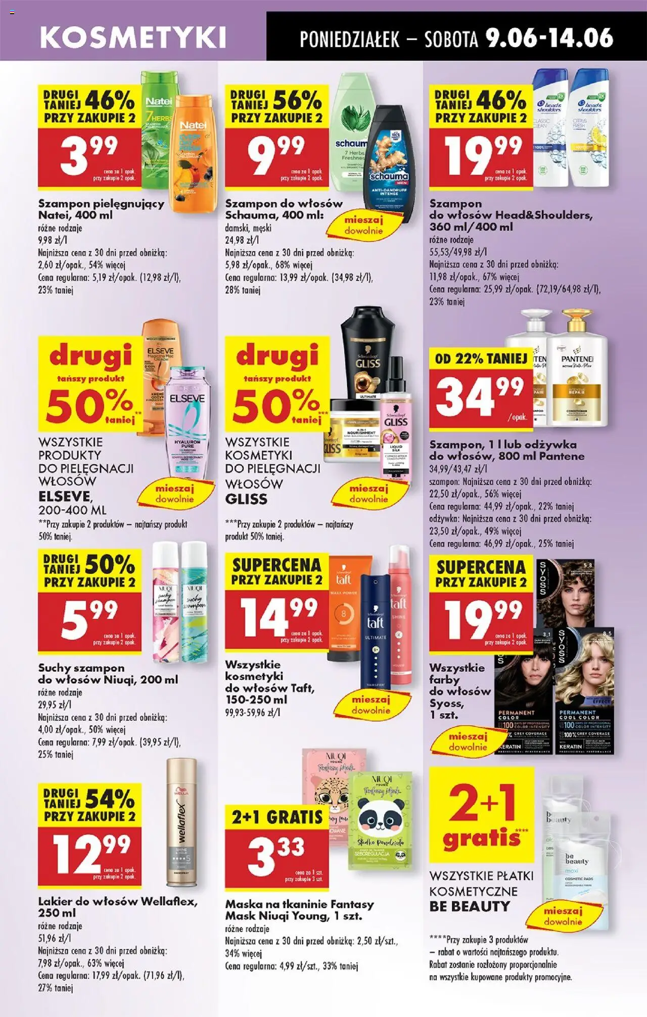 Biedronka gazetka od 09.06.2025 | Strona: 51 | Produkty: Farby do włosów, Szampon, Płatki kosmetyczne, Suchy szampon
