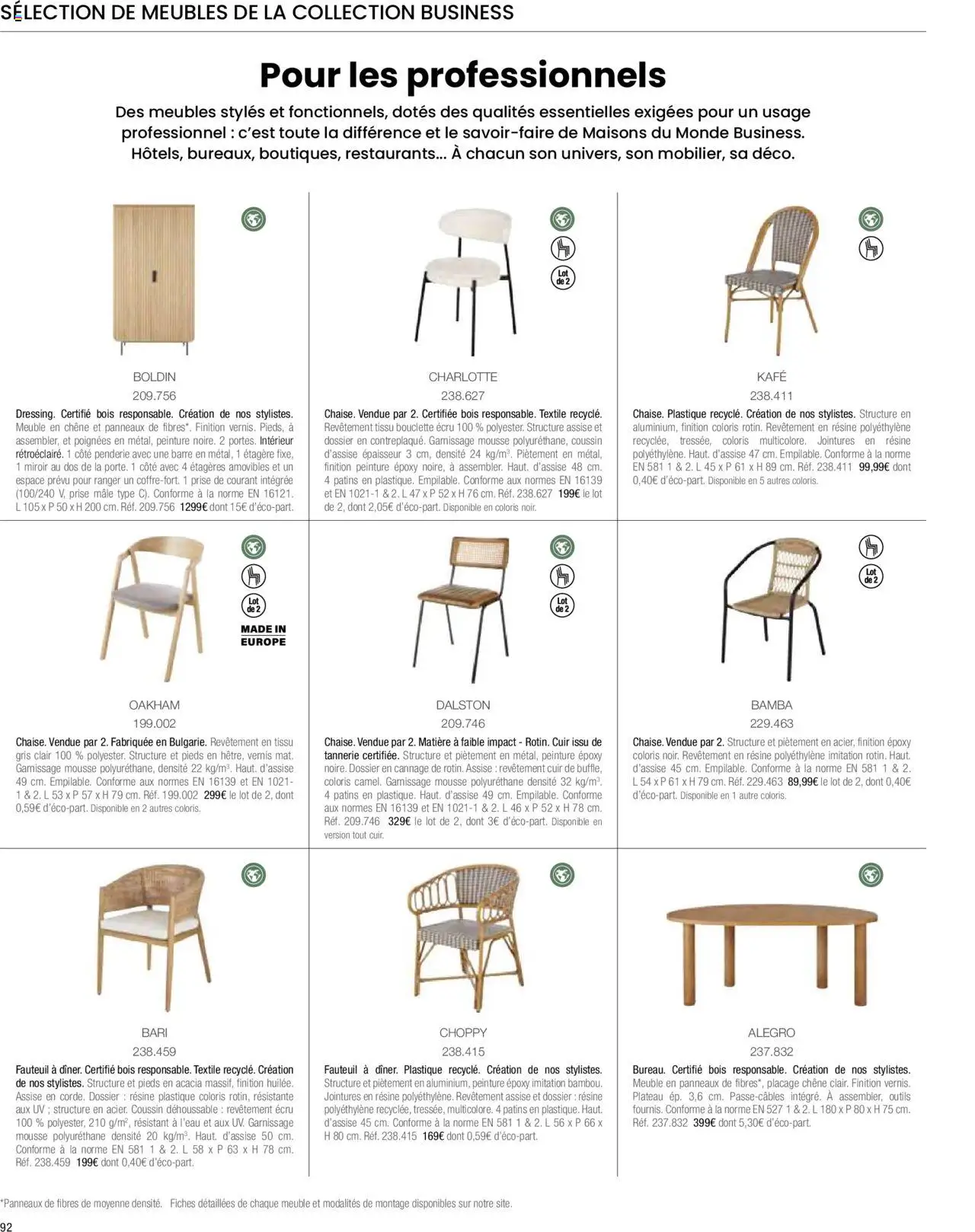  | Page: 94 | Produits: Plateau, Fauteuil, Étagère, Miroir