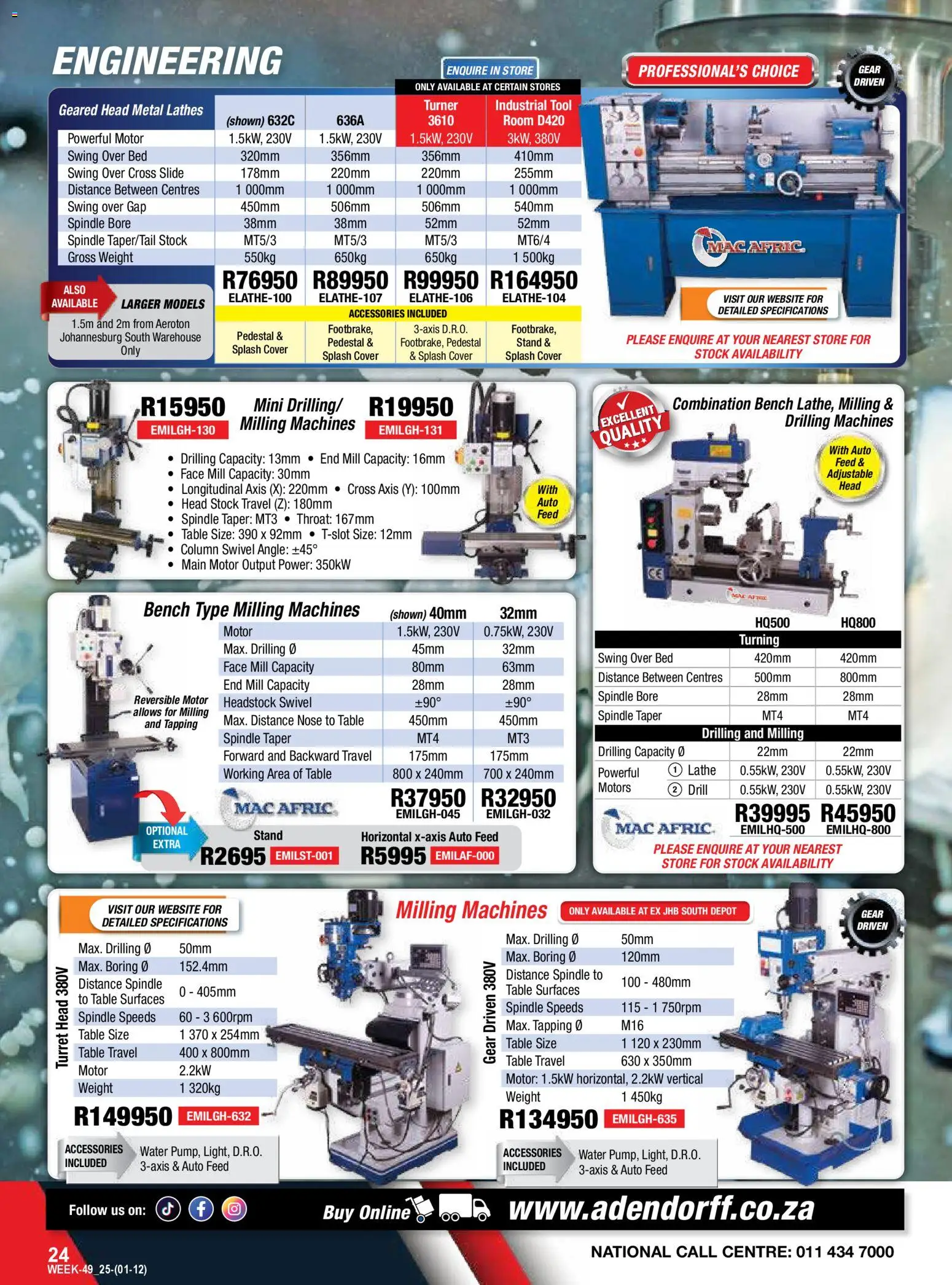 New Adendorff catalogue – valid from 01.12.2025 | Page: 26 | Products: Pedestal, Drill, Stock, Water