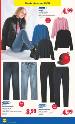 Vista previa Esmara Leggings térmicos, Tallas: 134 - 164 cm. Forro polar extra suave y cálido. 2 modelos. válido desde el 24.11.2025 | Página: 26