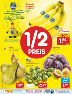 Netto Marken-Discount Prospekt 	 ab 27.10.2025 gültig | Seite: 4 | Produkte: Bananen, Zwetschgen