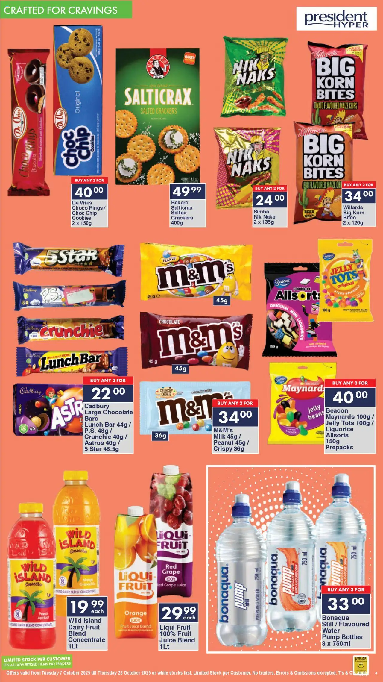 New President Hyper catalogue – valid from 07.10.2025 | Page: 4 | Products: Milk, Chocolate, Juice, Dairy blend