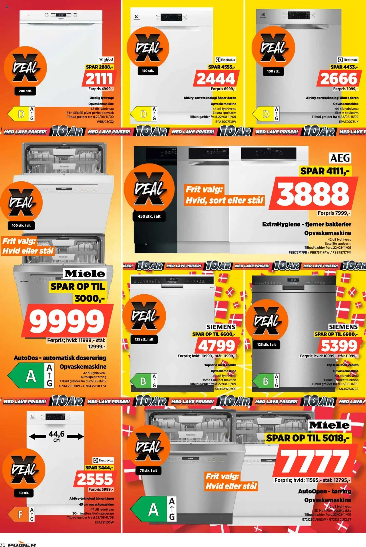 Power Tilbudsavis gyldig fra 22.08.2025 | Side: 30 | Produkter: Opvaskemaskine