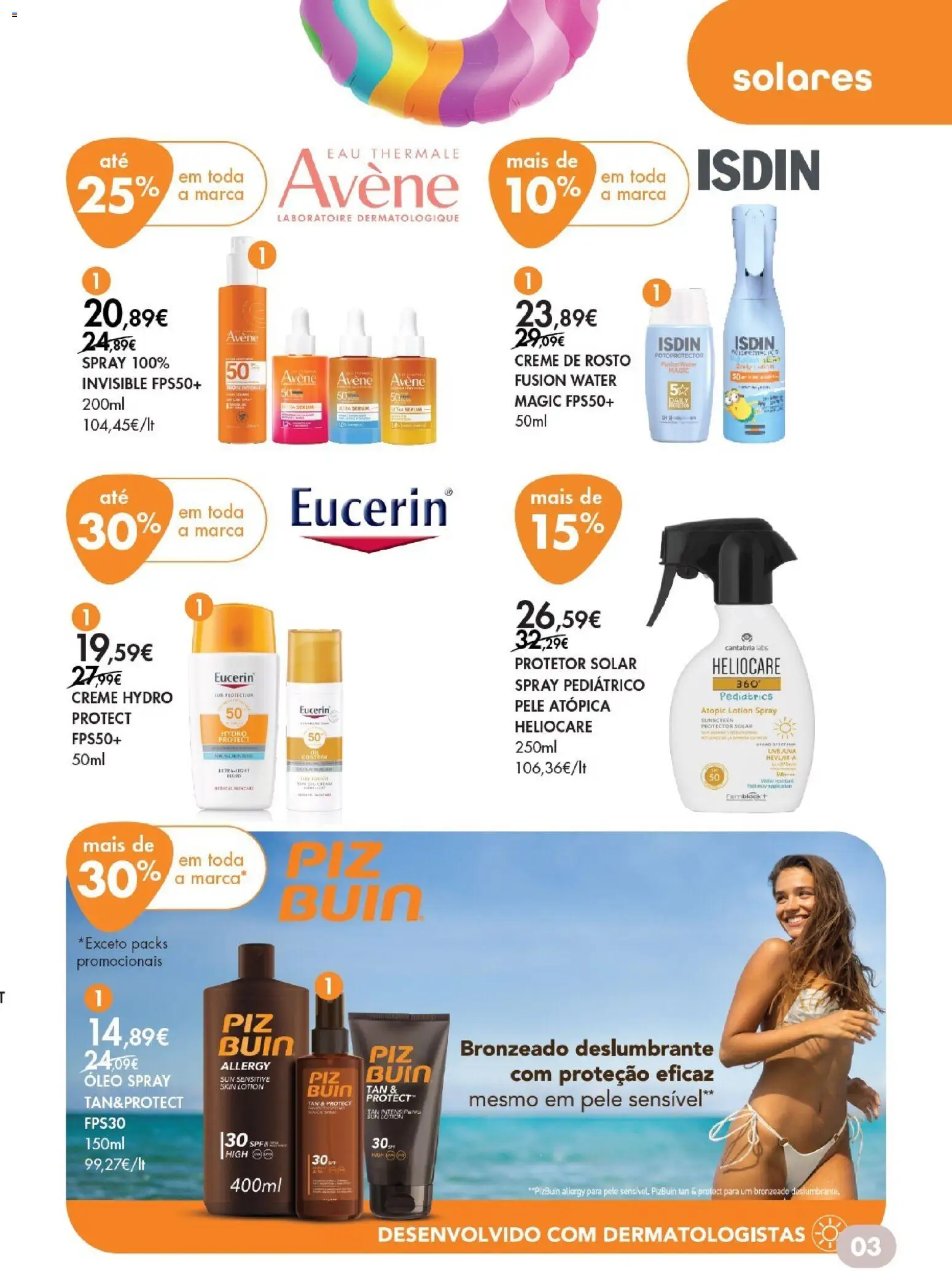 Pingo Doce Bem Estar Primavera Açores │ válido de 09.04.2026 | Página: 3 | Produtos: Protetor solar, Sérum, Óleo, Creme