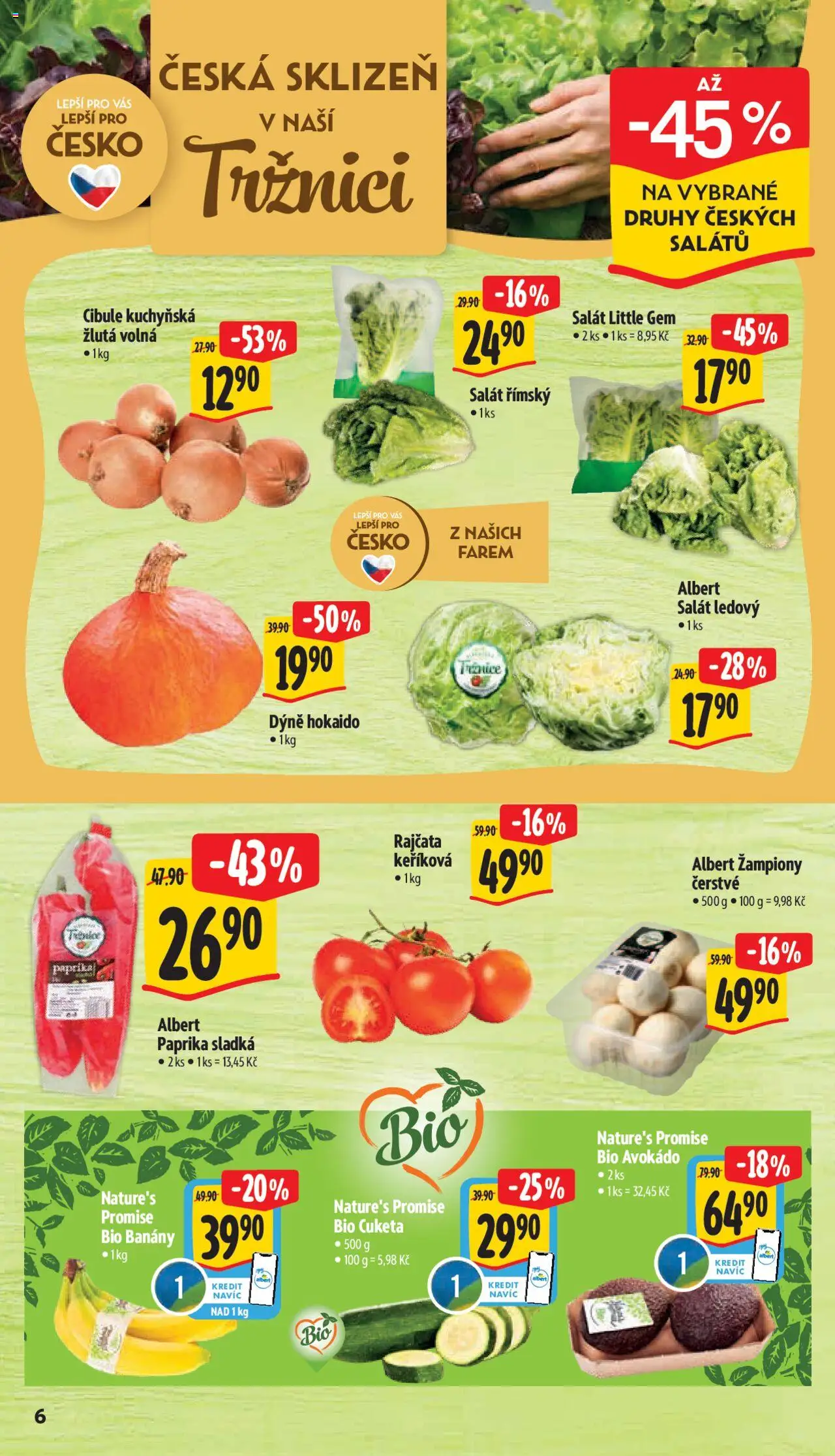 Albert leták - Supermarket od 08.10.2025 | Strana: 11 | Produkty: Žampiony, Salát, Dýně, Cibule