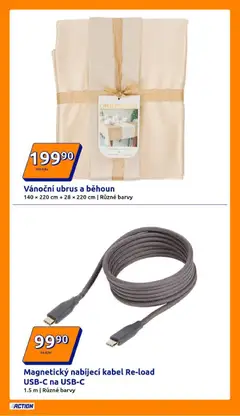 Náhled letáku Action leták od 19.11.2025 | Strana: 8 | Produkty: Kabel, Ubrus, Barvy, Běhoun