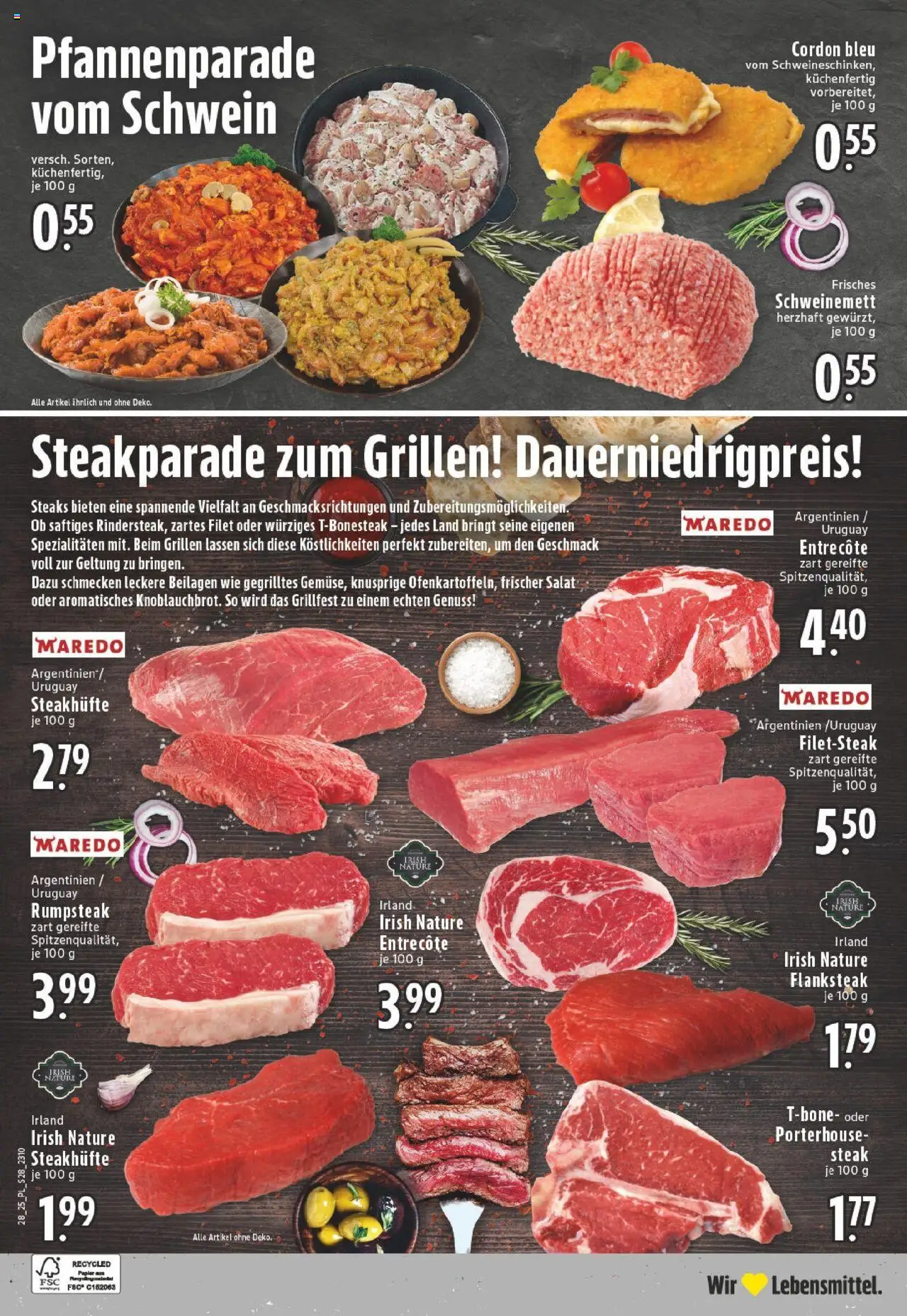 Edeka prospekt Goch	 - gültig ab dem 06.07.2025 | Seite: 28 | Produkte: Rumpsteak, Entrecote, Steak, Salat