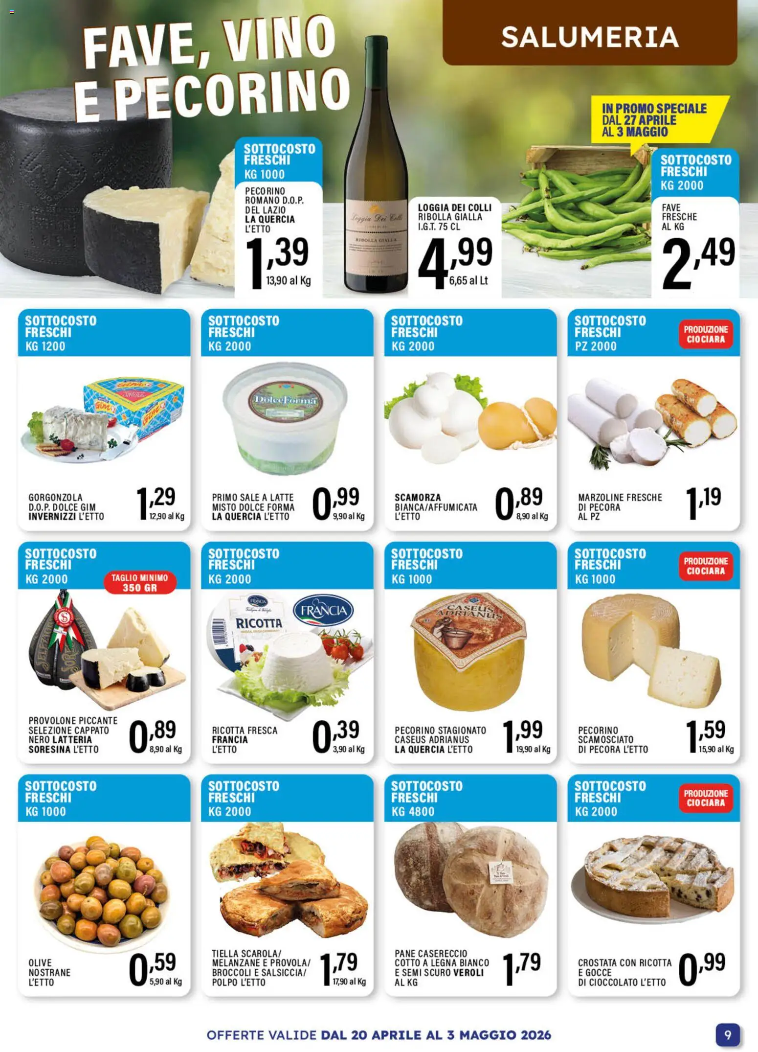 Volantino GECOP del 20.04.2026 | Pagina: 9 | Prodotti: Polpo, Sale, Melanzane, Ricotta