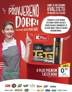 K PLUS PREMIUM TJESTENINA, odabrane vrste, 500g - Pregled kataloga iz trgovine Konzum, vrijedi od 03.12.2025 | Stranica: 44