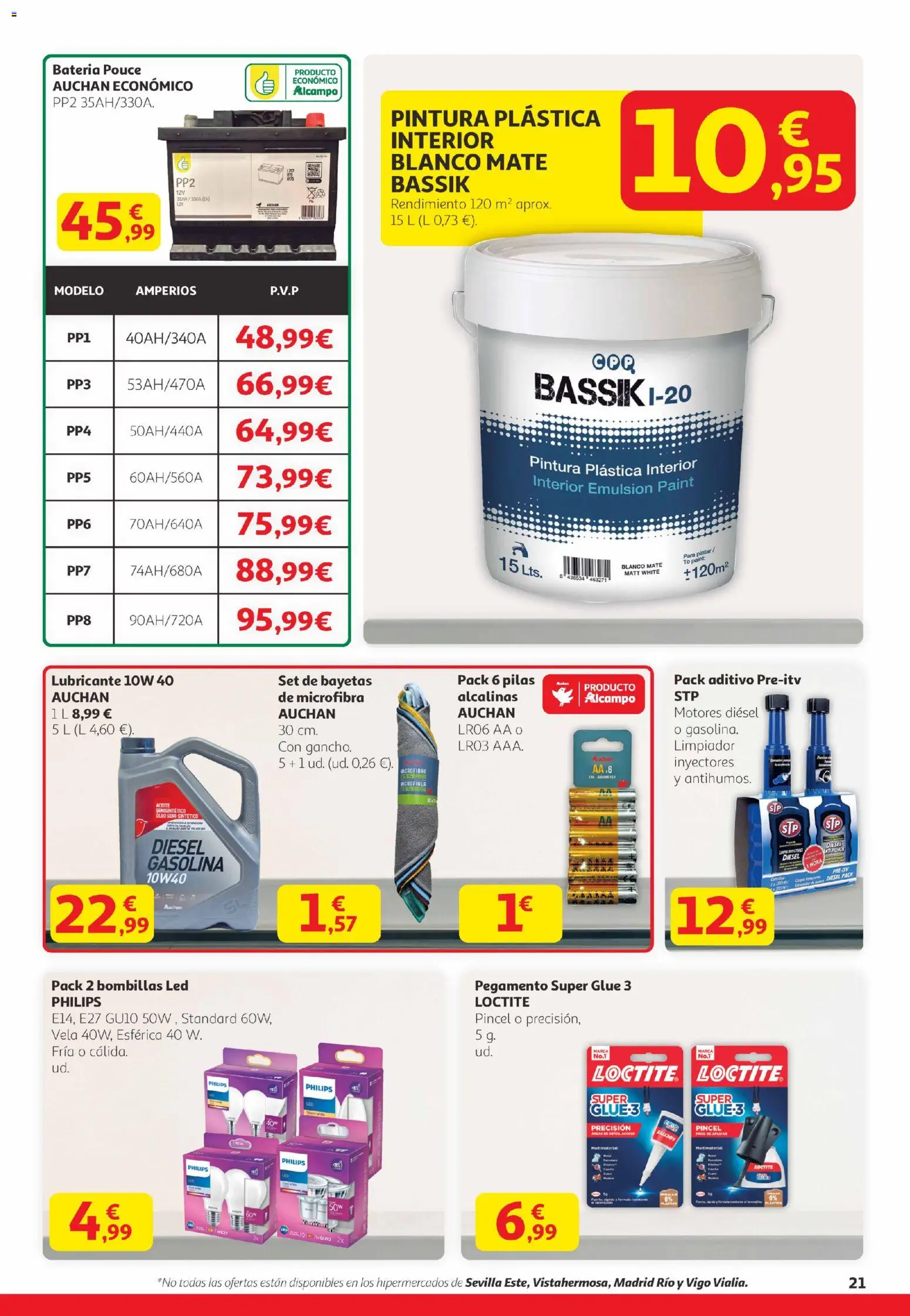 Alcampo -  Canarias │ válido desde el 29.01.2026 | Página: 21 | Productos: Noodles αυγού, Aceite, Pintura plástica, Batería