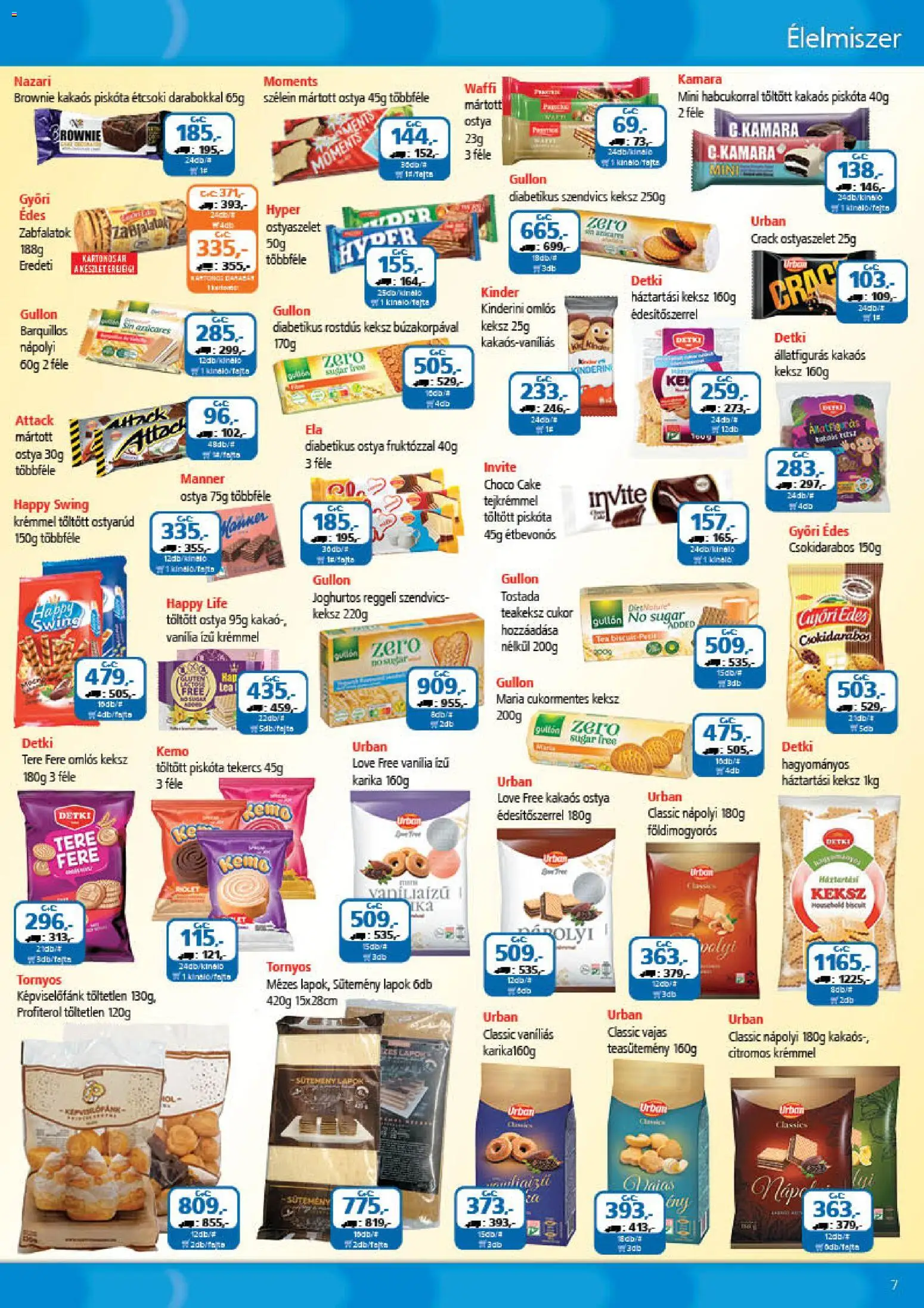 ÁRKLUB akciós ujság - amely érvényes a következő dátumtól: 01.01.2026 | Oldal: 7 | Termékek: Piskóta, Szendvics, Brownie, Nápolyi