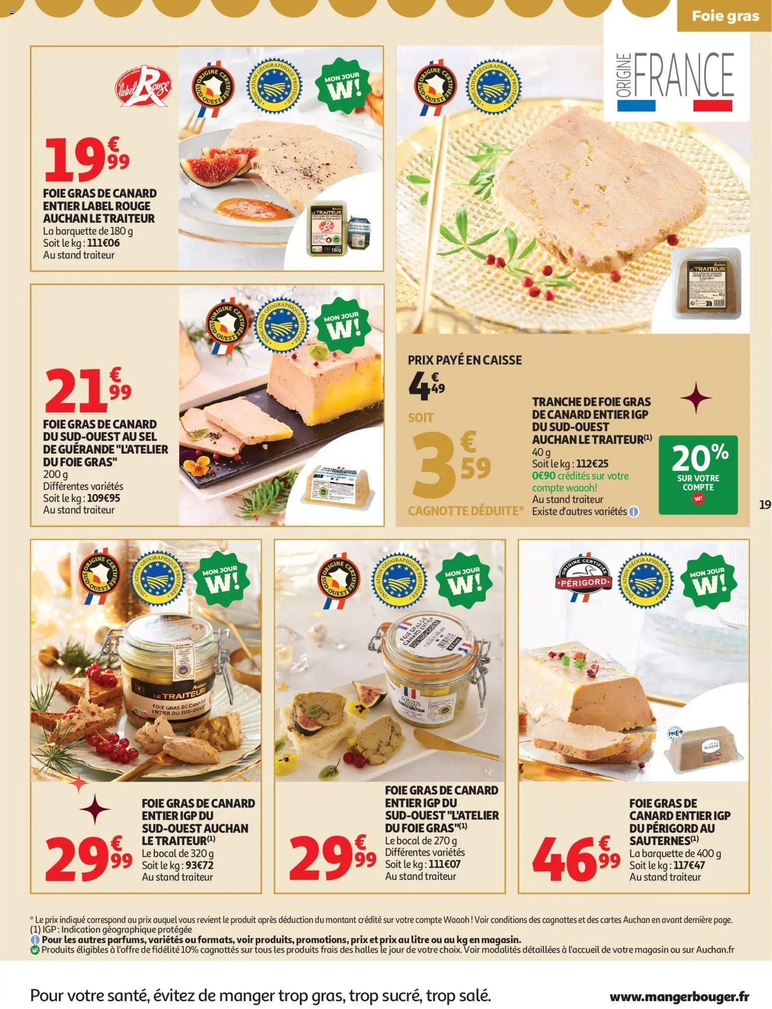 {H1} | Page: 19 | Produits: Foie Gras de Canard, Gras de canard entier, Foie gras de canard entier, Sel