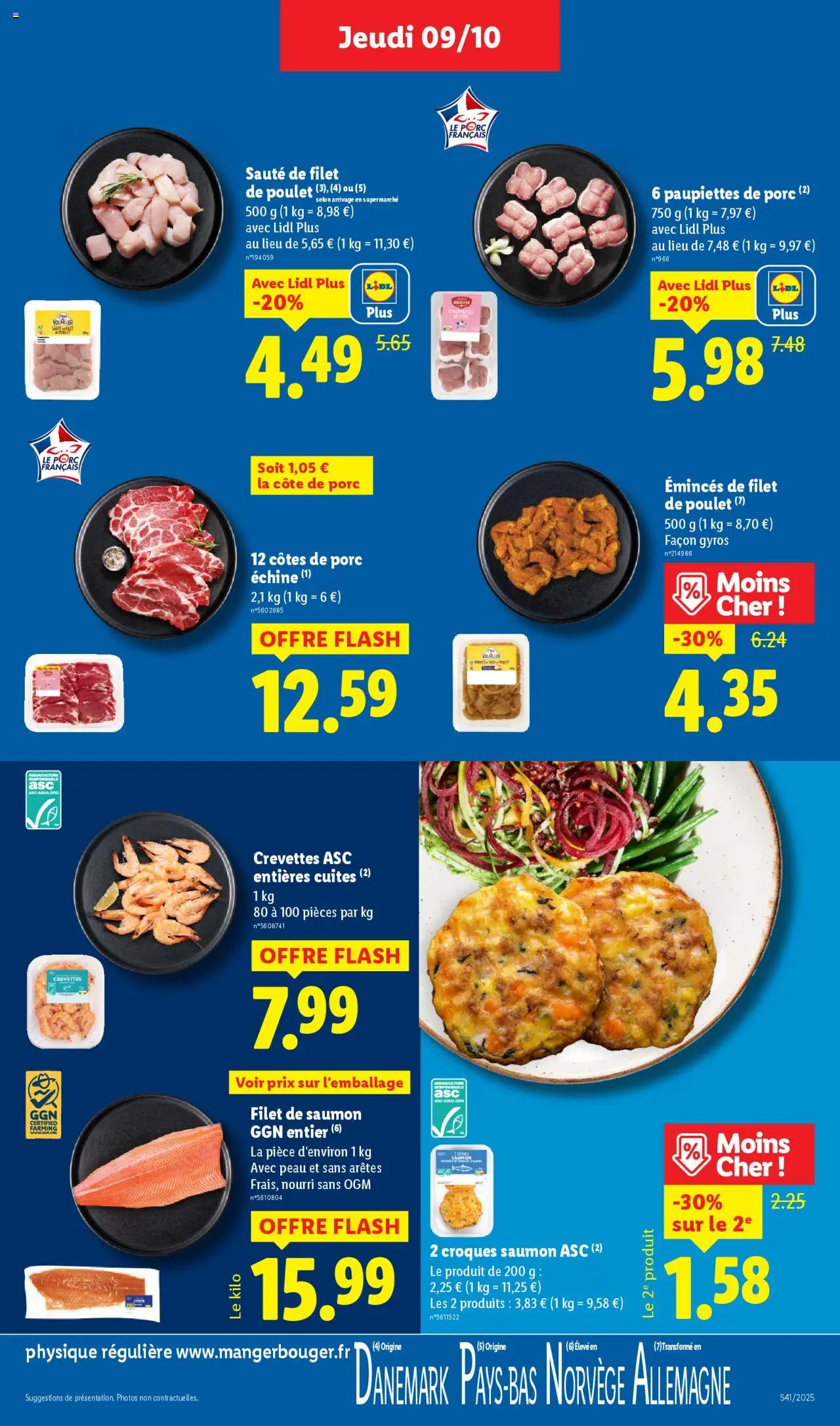 {H1} | Page: 9 | Produits: Filet de saumon, Ribs, Porc, Saumon