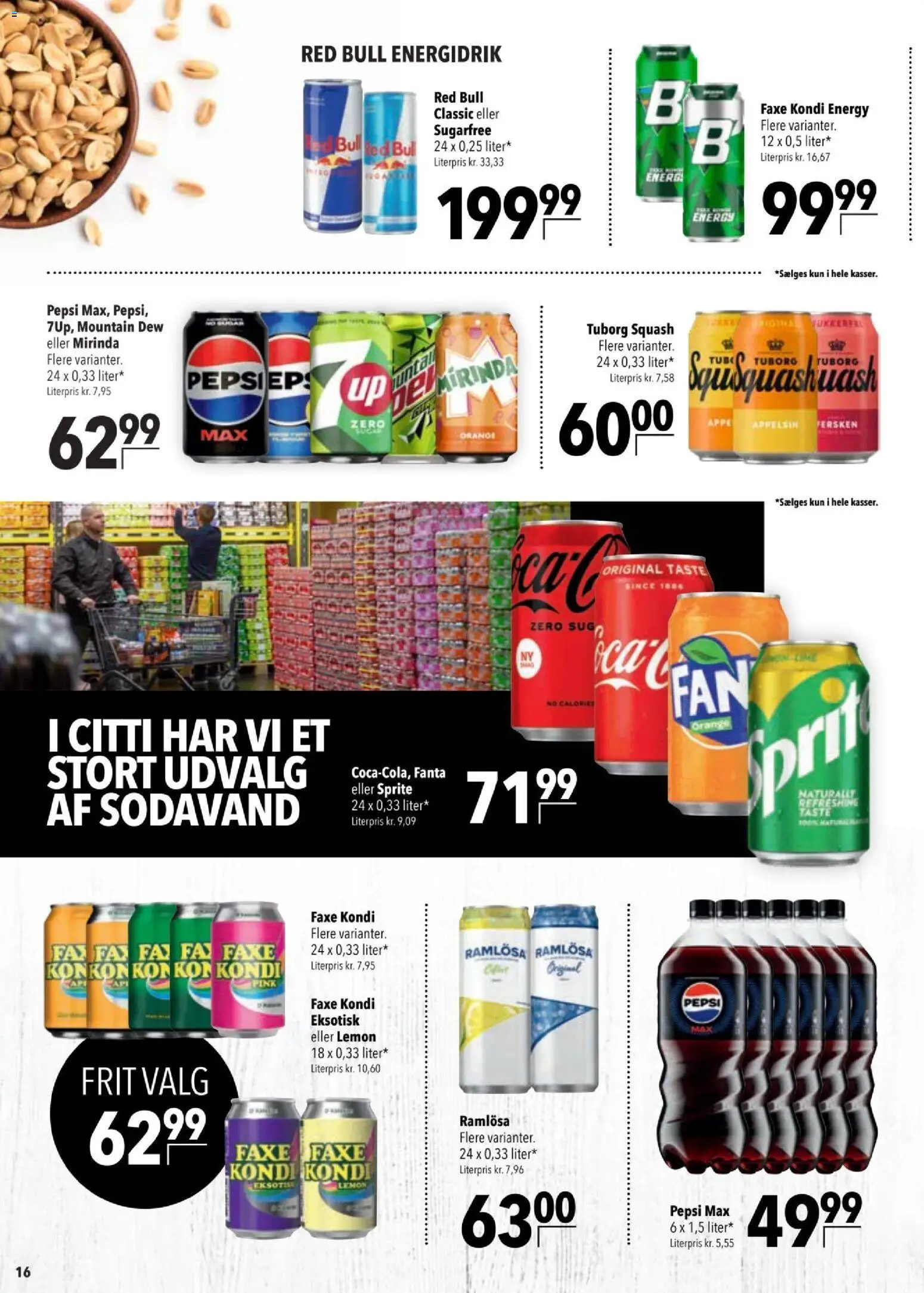 CITTI tilbudsavis – gyldig fra 25.03.2026 | Side: 16 | Produkter: Sodavand, Fanta, Pepsi Max, Tuborg Squash