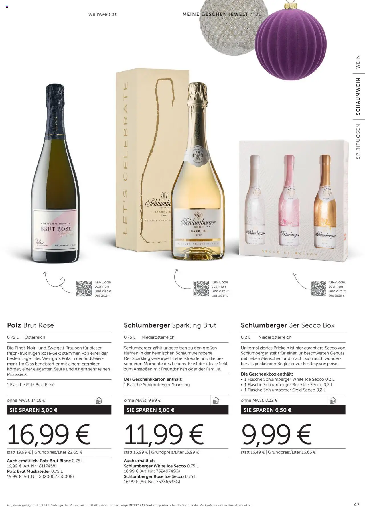 Interspar Geschenkewelt  gültig ab 08.10.2025 | Seite: 43 | Produkte: Box, Wein
