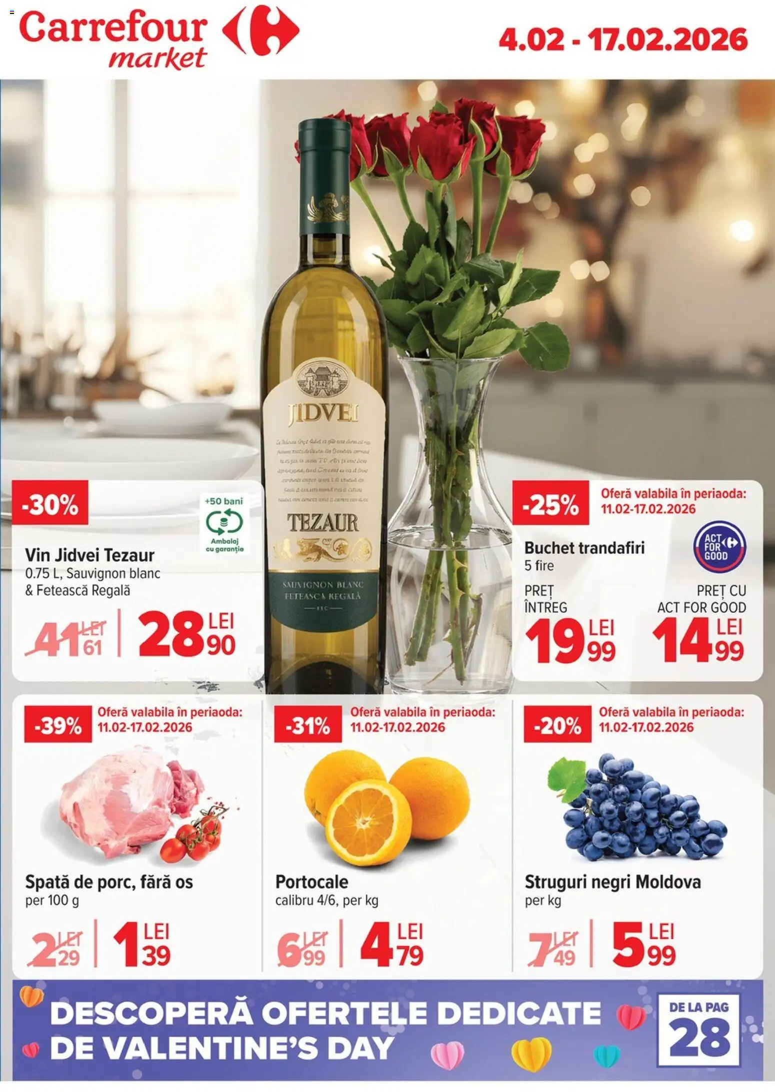 Noul catalog Carrefour – valabil de la 04.02.2026 | Pagină: 1 | Produse: Afine, Ciuperci