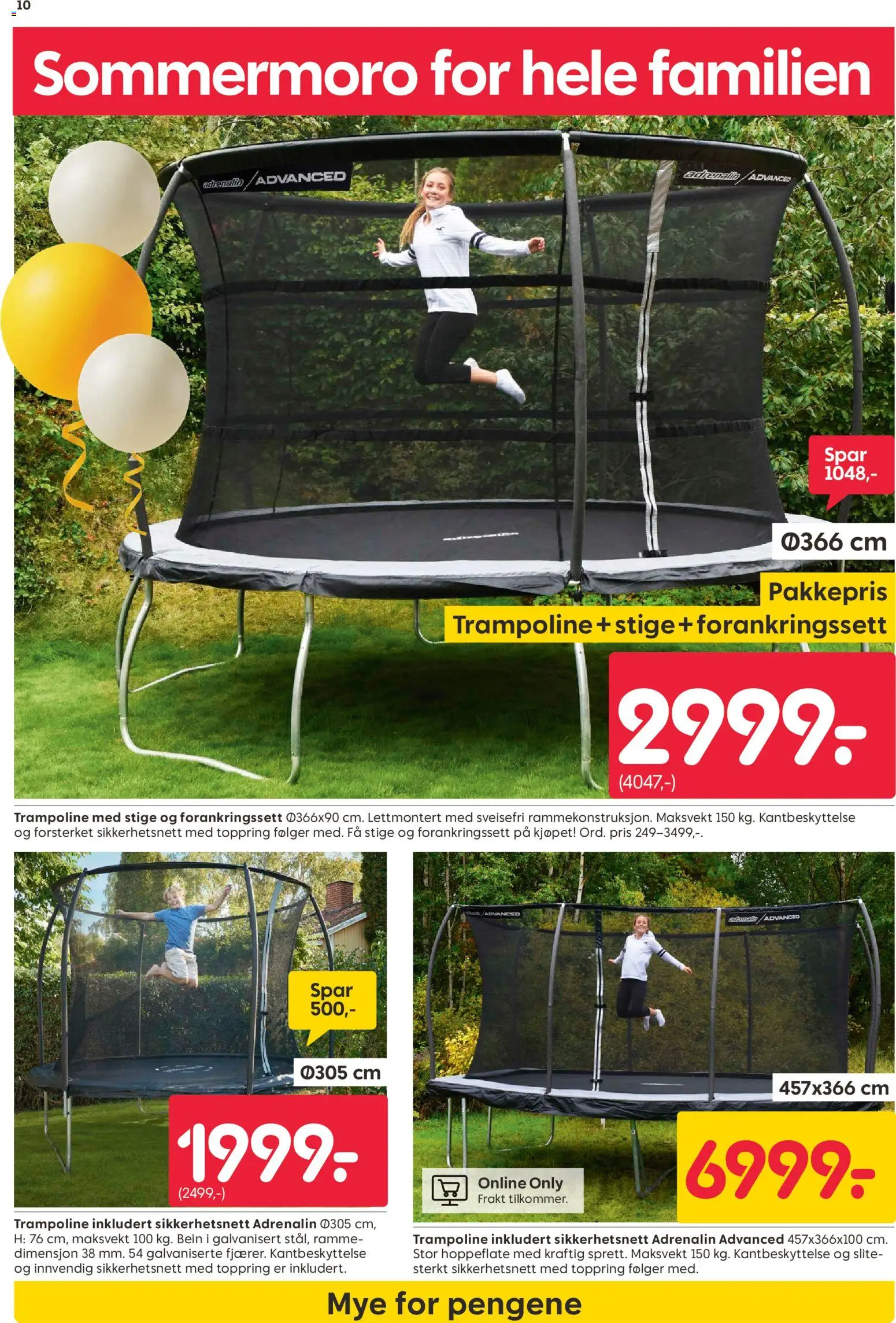 {H1} | Side: 10 | Produkter: Trampoline