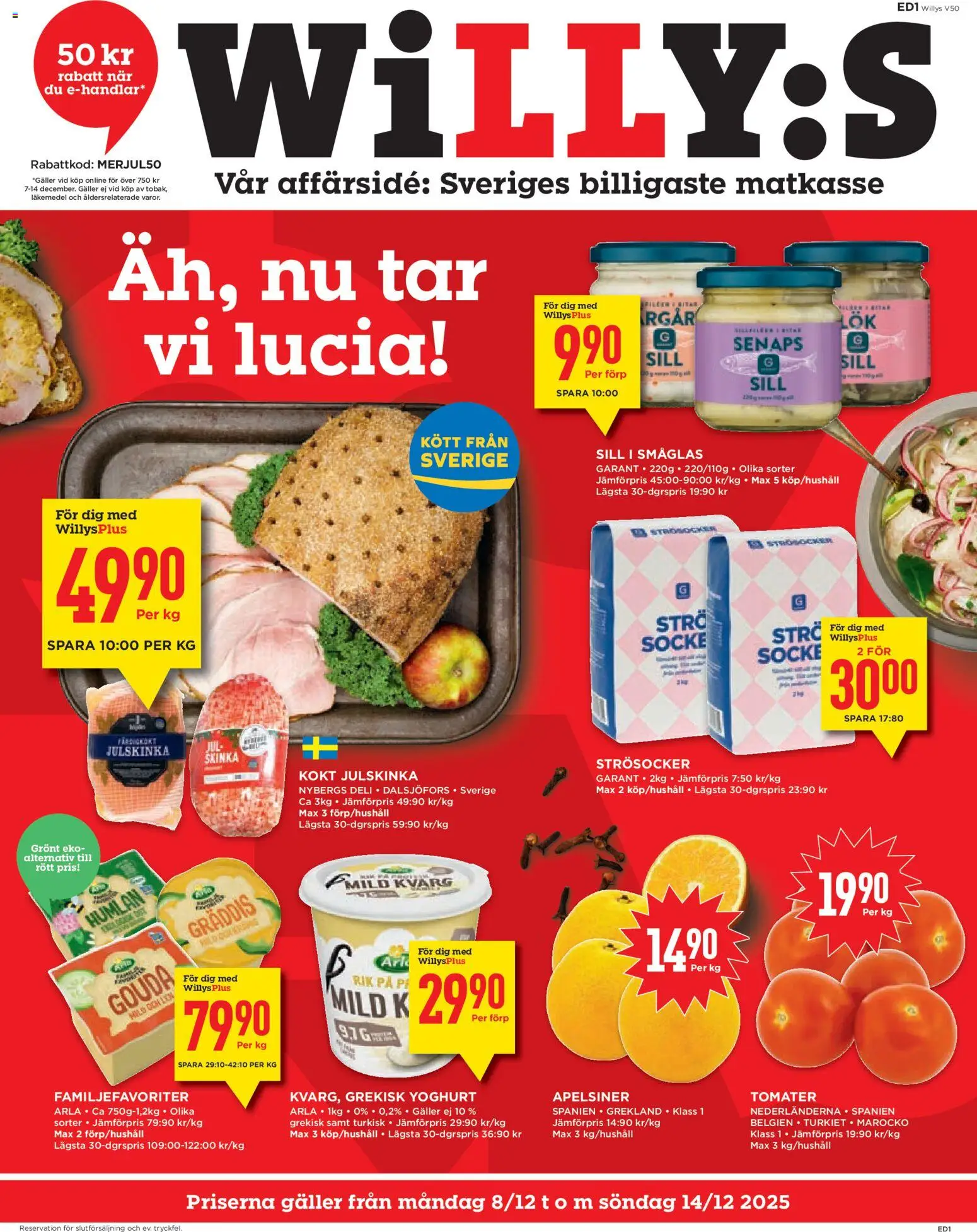 Willys reklamblad aktuell från 08.12.2025 | Sida: 1