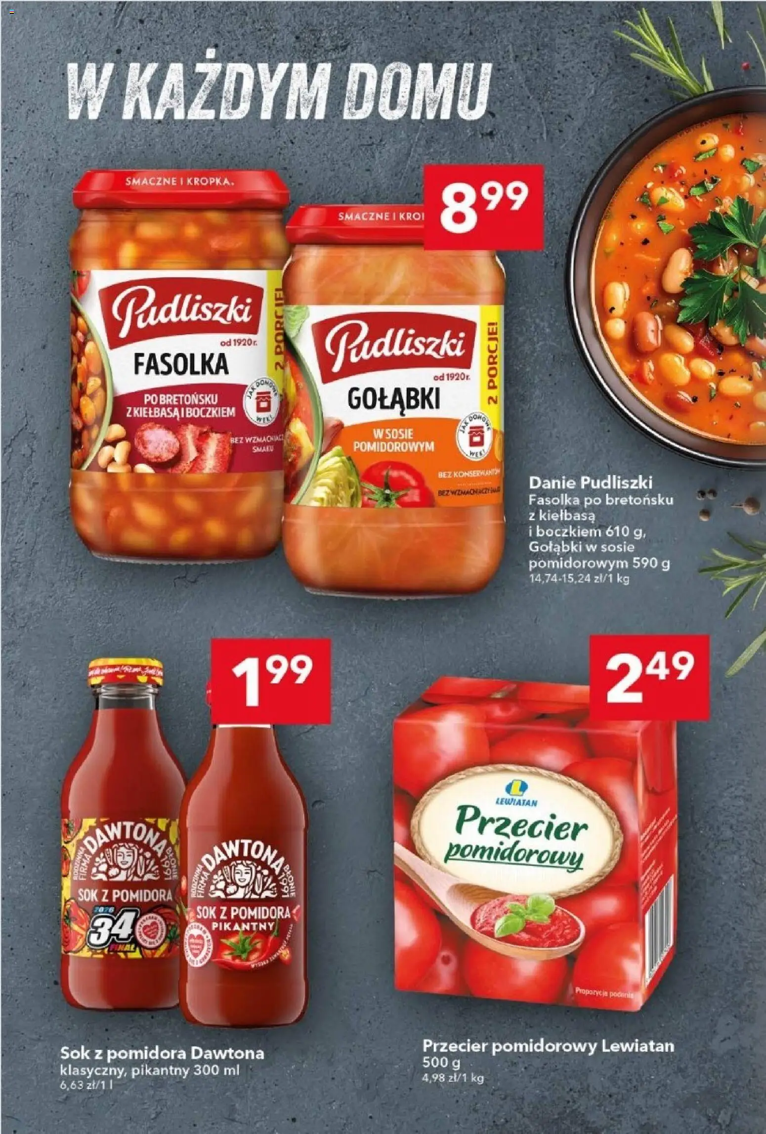 Lewiatan gazetka od 15.01.2026 | Strona: 8 | Produkty: Kiełbasa, Przecier pomidorowy, Sok