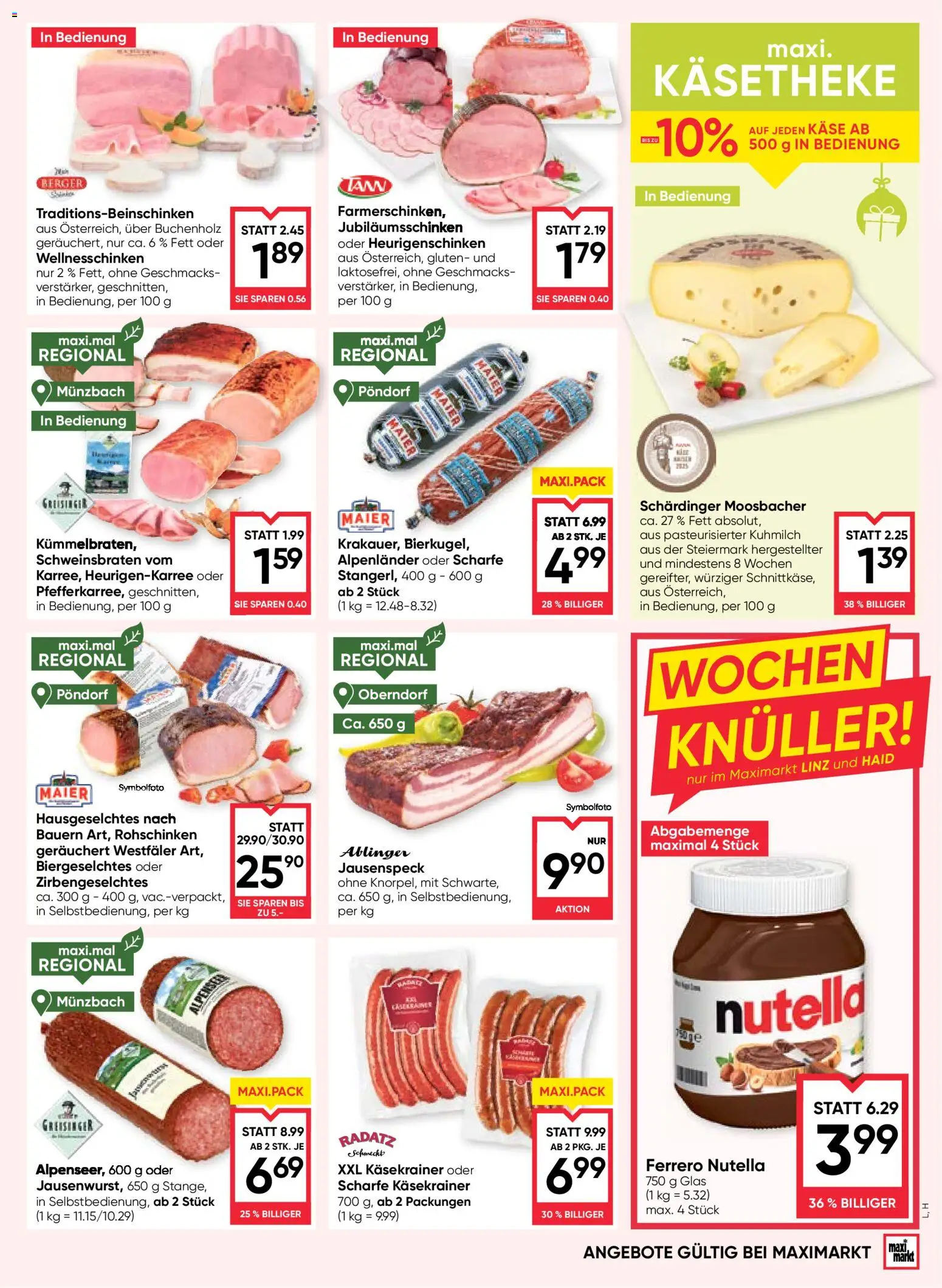 Maximarkt Flugblatt gültig ab 04.12.2025 | Seite: 9 | Produkte: Käse