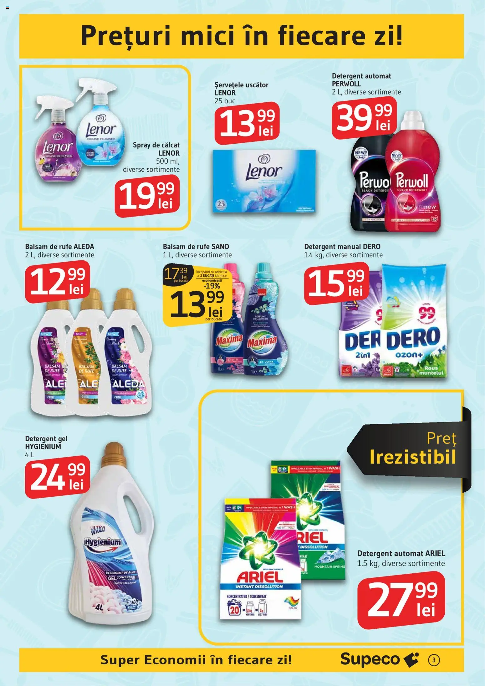 Noul catalog Supeco – valabil de la 30.10.2025 | Pagină: 3 | Produse: Uscător, Kedi Ödül Oyuncakları, Detergent, Balsam de rufe