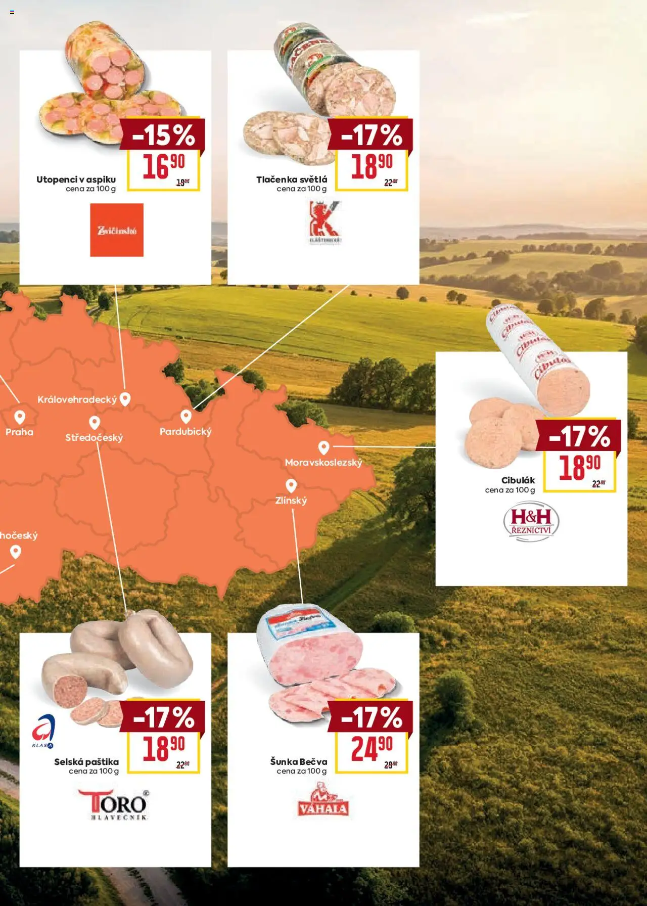 Billa Velký leták od 08.10.2025 | Strana: 7 | Produkty: Šunka, Utopenci, Tlačenka, Paštika