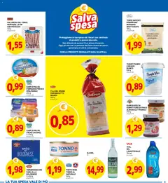 Anteprima del volantino Volantino D Più	 valido a partire dal 26.01.2026 | Pagina: 9 | Prodotti: Yogurt, Tonno, Mortadella, Parmigiano