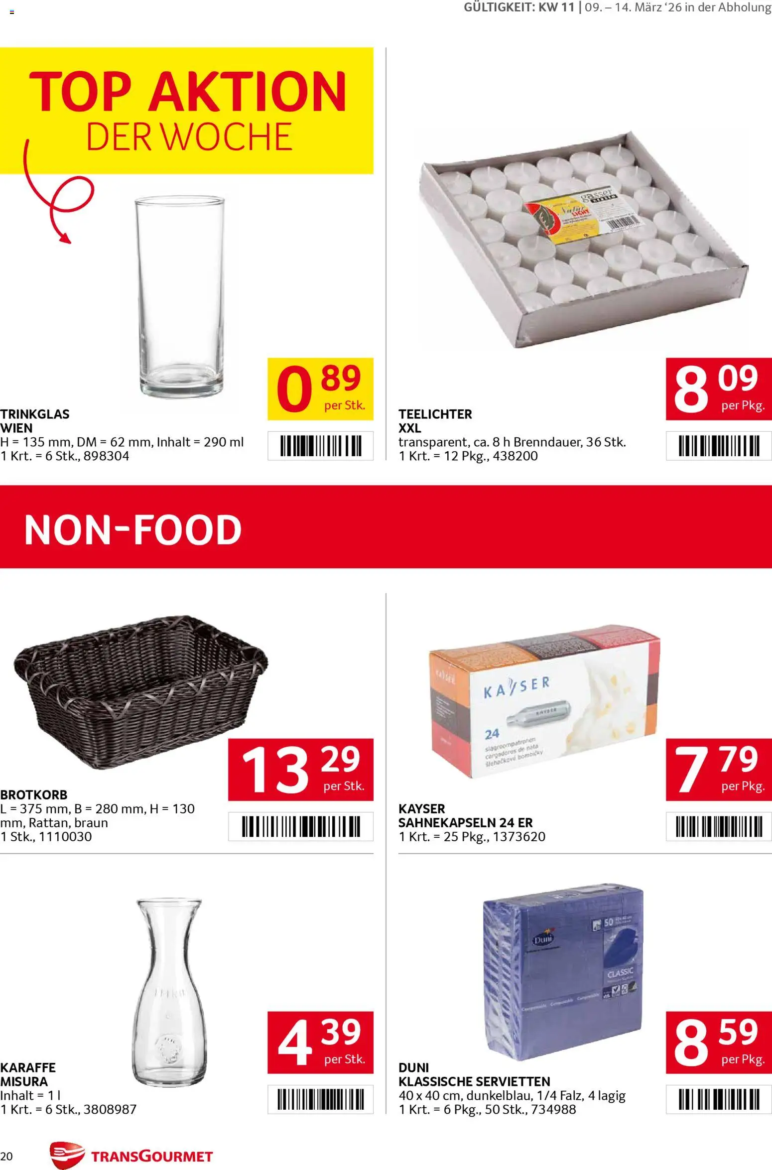 Transgourmet Flugblatt gültig ab 08.03.2026 | Seite: 20